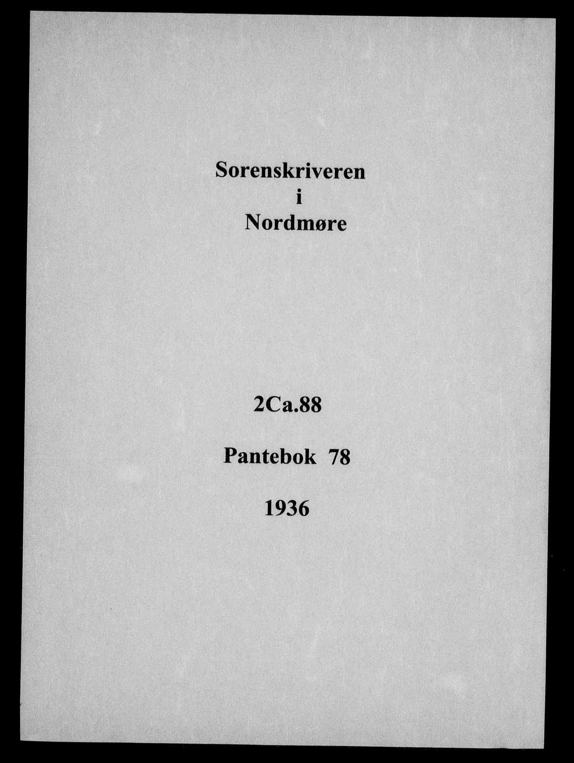 Nordmøre sorenskriveri, AV/SAT-A-4132/1/2/2Ca/L0088: Pantebok nr. 78, 1936-1936