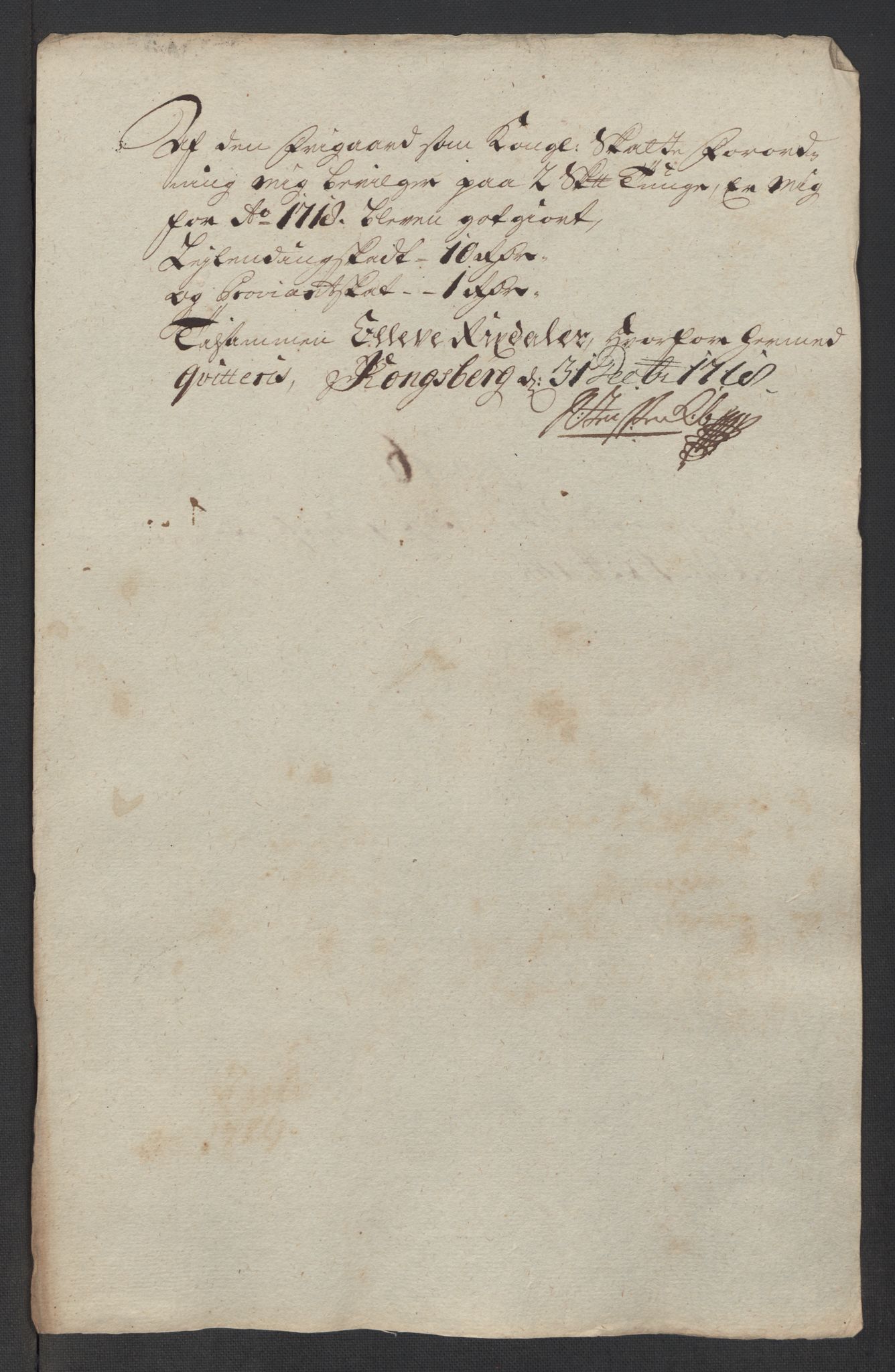 Rentekammeret inntil 1814, Reviderte regnskaper, Fogderegnskap, AV/RA-EA-4092/R24/L1594: Fogderegnskap Numedal og Sandsvær, 1718, s. 302