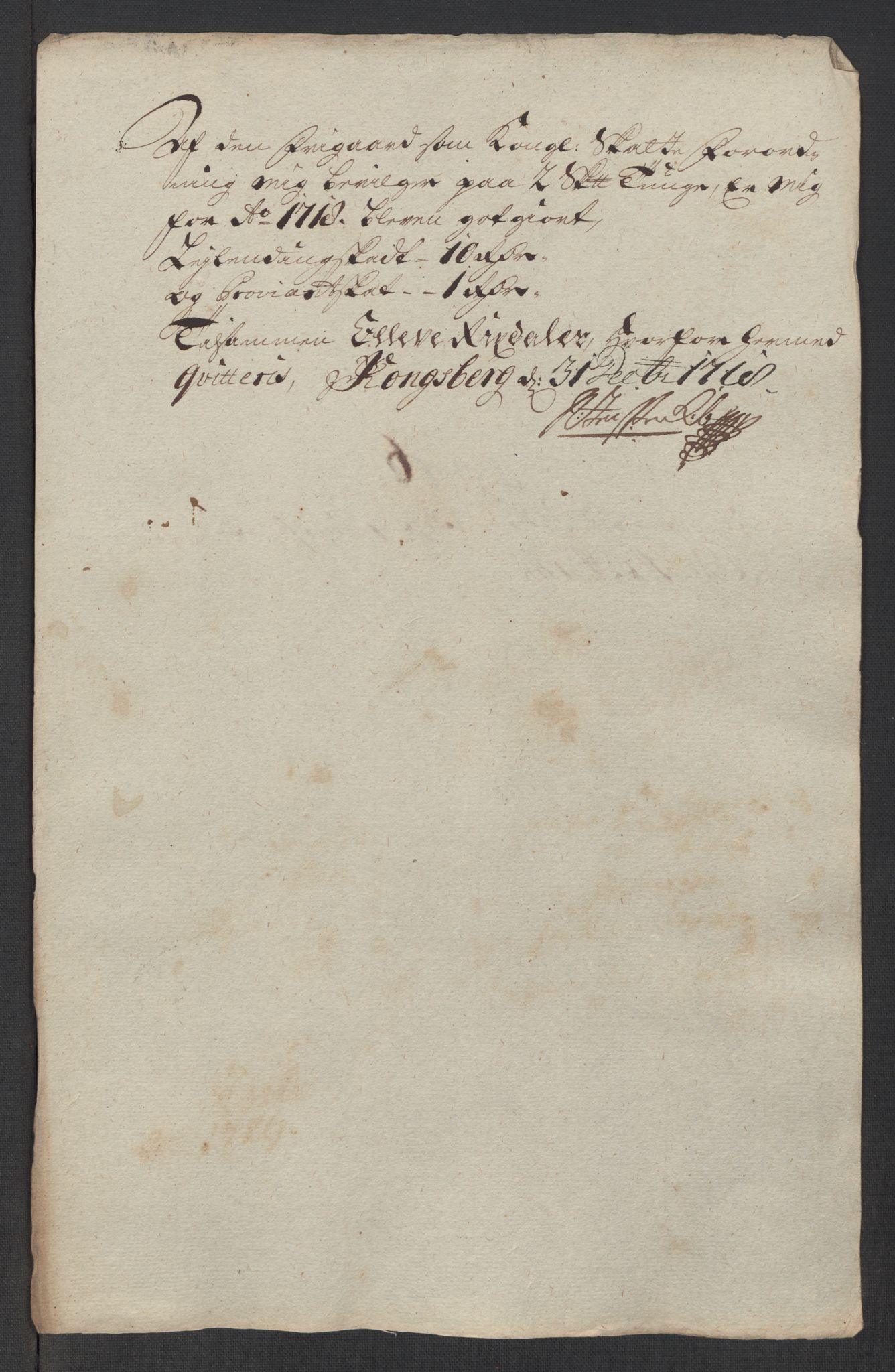 Rentekammeret inntil 1814, Reviderte regnskaper, Fogderegnskap, RA/EA-4092/R24/L1594: Fogderegnskap Numedal og Sandsvær, 1718, s. 302