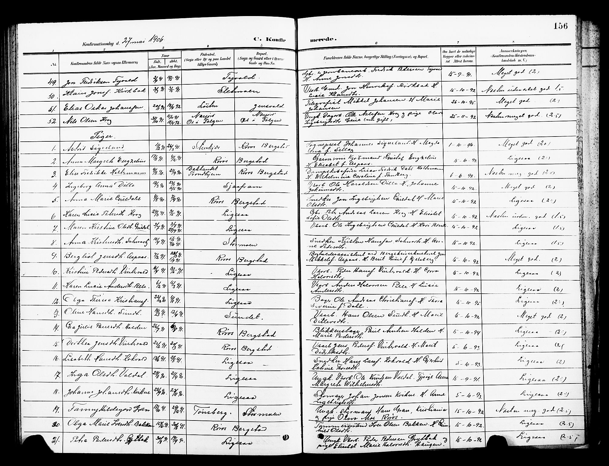 Ministerialprotokoller, klokkerbøker og fødselsregistre - Sør-Trøndelag, AV/SAT-A-1456/681/L0942: Klokkerbok nr. 681C06, 1906-1925, s. 156