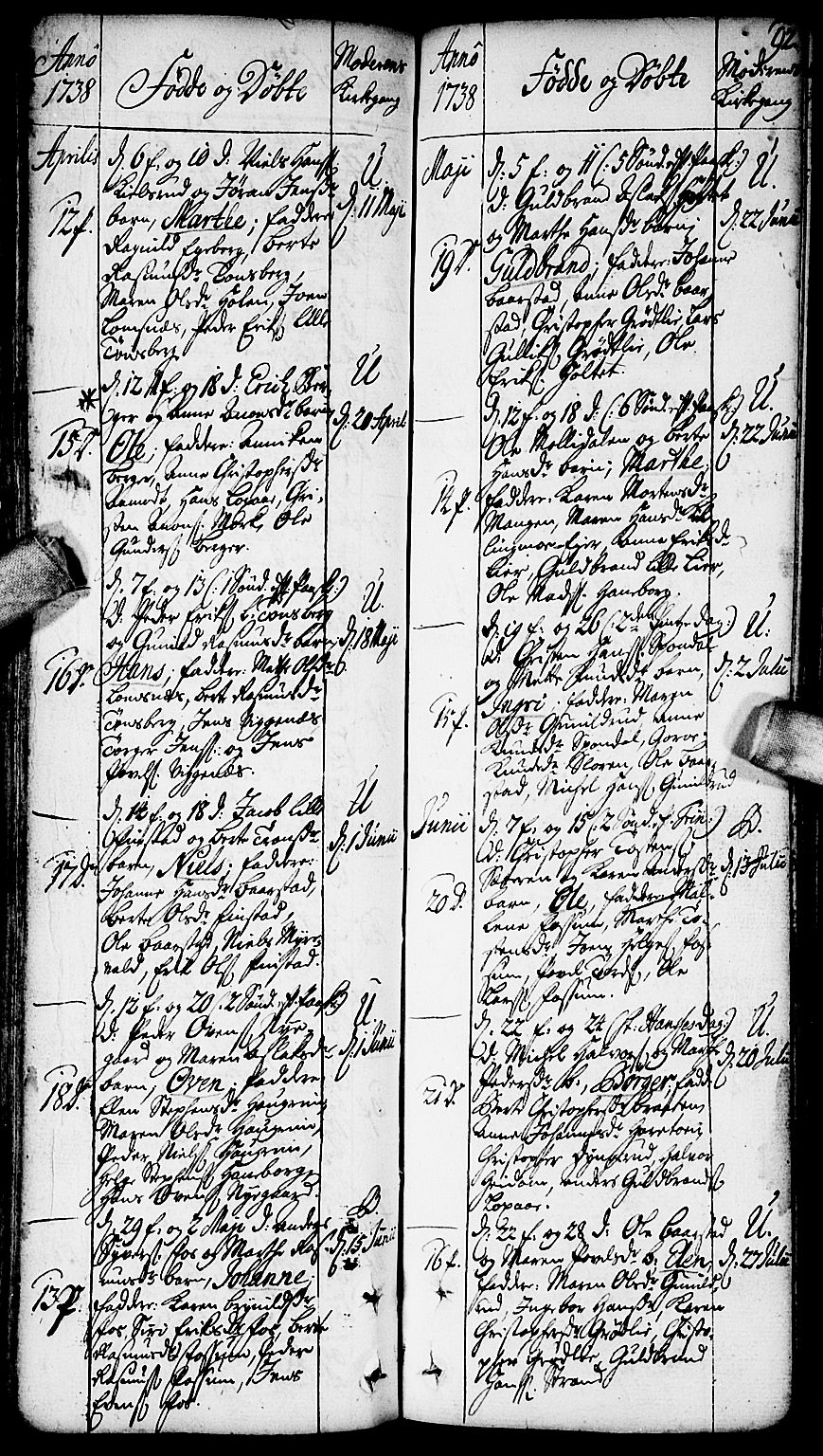 Aurskog prestekontor Kirkebøker, SAO/A-10304a/F/Fa/L0002: Ministerialbok nr. I 2, 1735-1766, s. 92