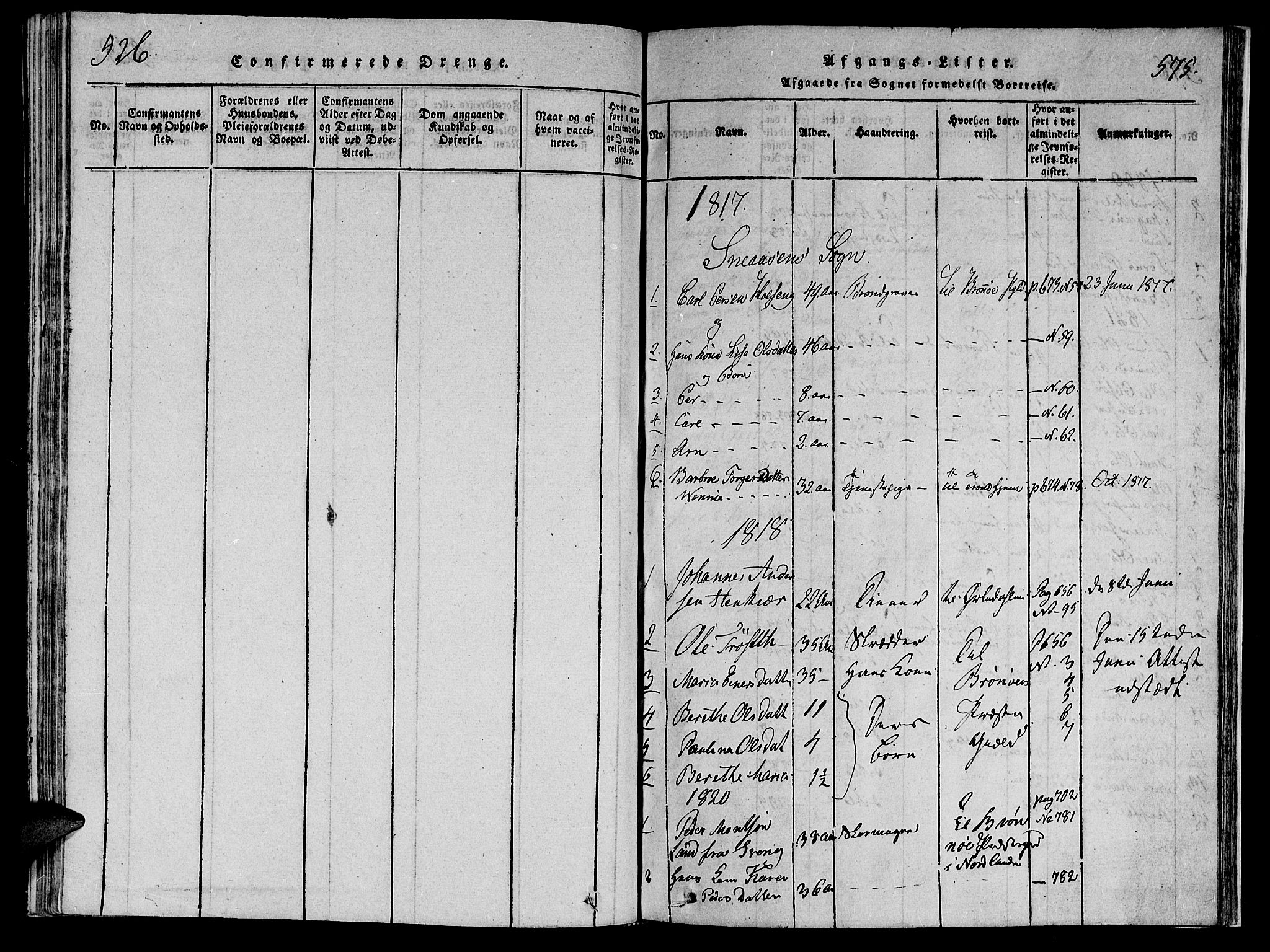 Ministerialprotokoller, klokkerbøker og fødselsregistre - Nord-Trøndelag, SAT/A-1458/749/L0479: Klokkerbok nr. 749C01, 1817-1829, s. 526-575