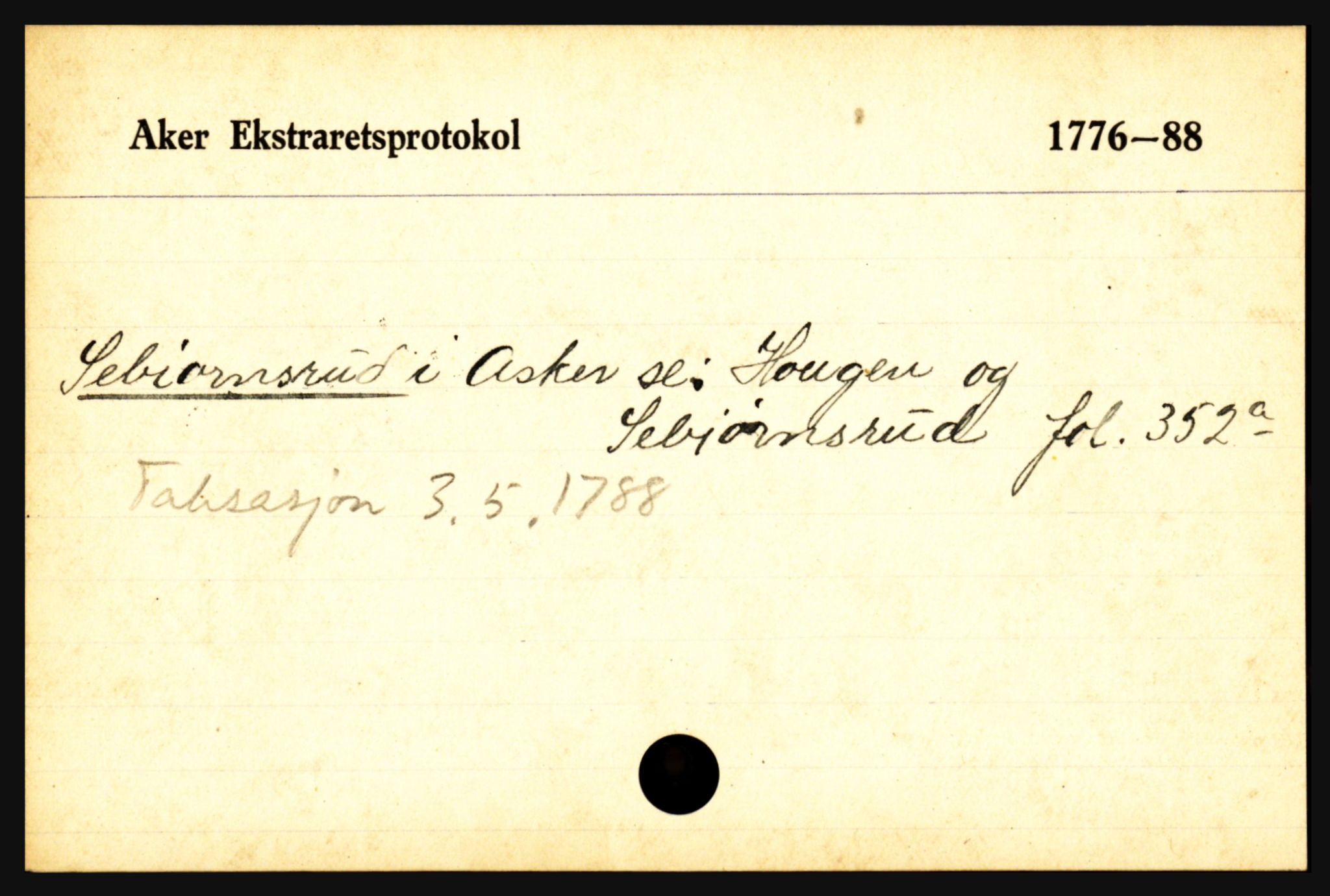 Statsarkivet i Oslo, AV/SAO-A-10621/Z/Zb/L0006: Asker (Sebjørnsrud - Åstad), Aurskog m/ Blaker (Armoen - Åsnes), Bærum (Avløs - Haug), s. 5