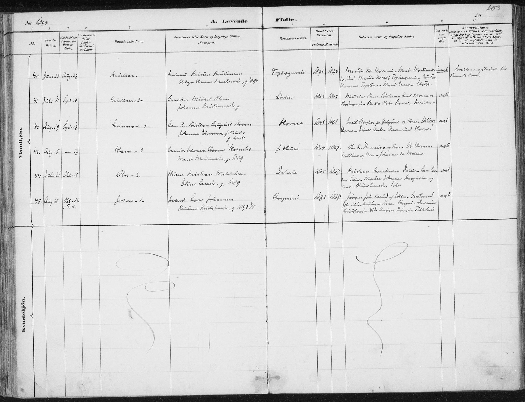 Romedal prestekontor, AV/SAH-PREST-004/K/L0010: Ministerialbok nr. 10, 1880-1895, s. 103