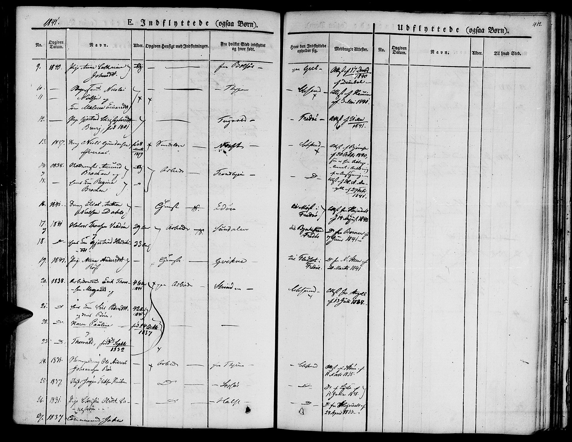 Ministerialprotokoller, klokkerbøker og fødselsregistre - Møre og Romsdal, SAT/A-1454/572/L0843: Ministerialbok nr. 572A06, 1832-1842, s. 412