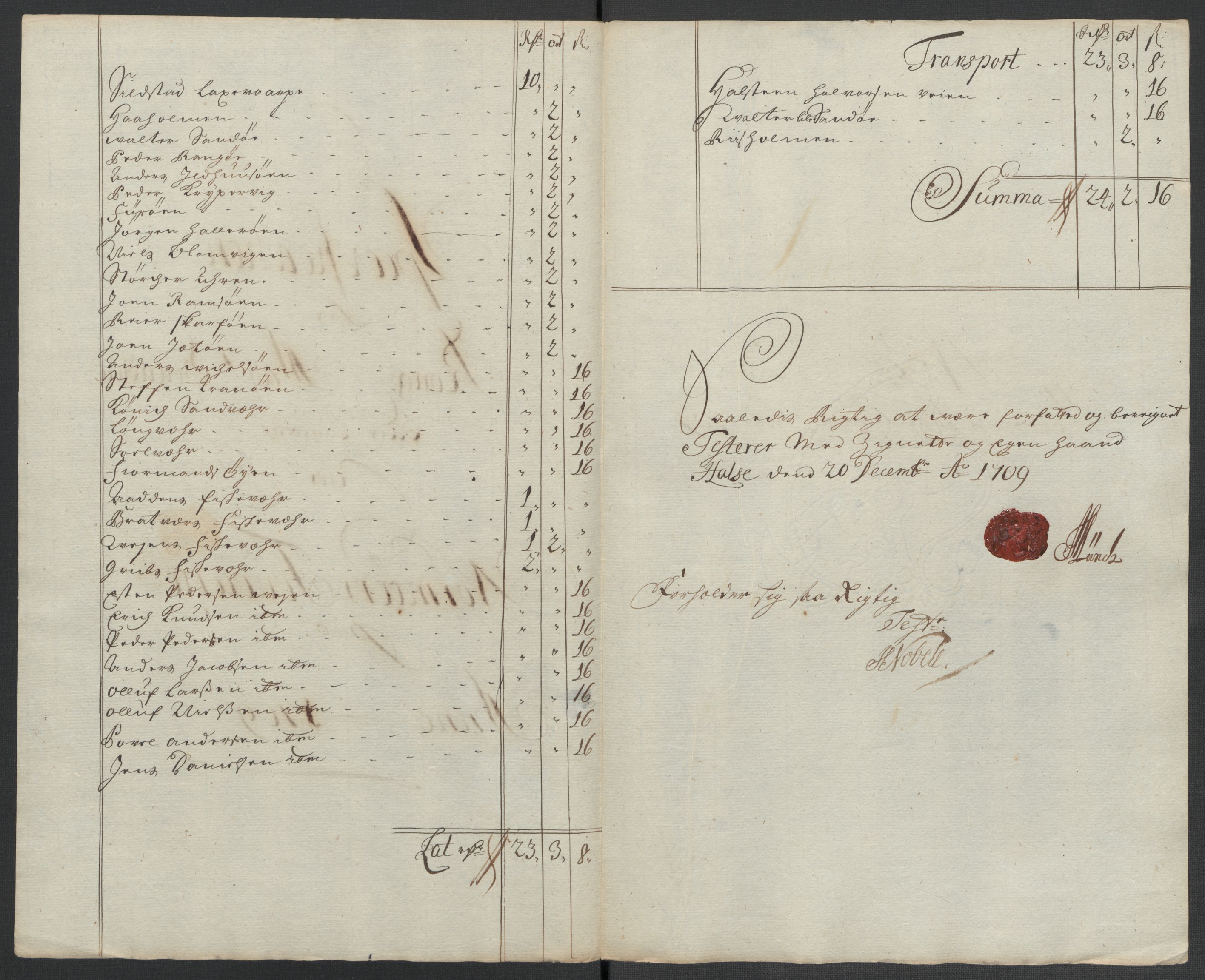 Rentekammeret inntil 1814, Reviderte regnskaper, Fogderegnskap, RA/EA-4092/R56/L3744: Fogderegnskap Nordmøre, 1709-1710, s. 113