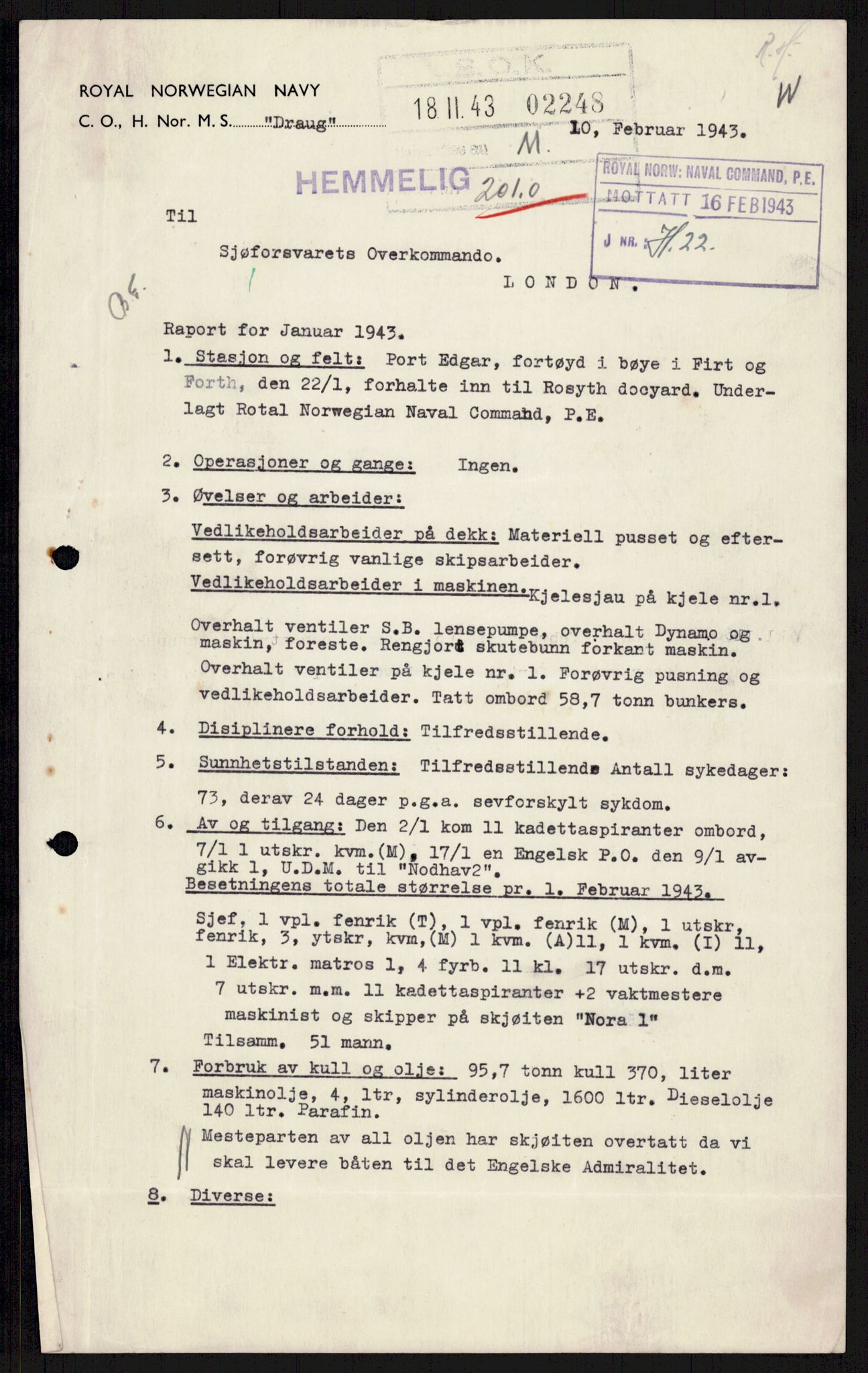 Forsvaret, Sjøforsvarets overkommando, AV/RA-RAFA-2035/D/Dc/L0193: --, 1940-1951, s. 787