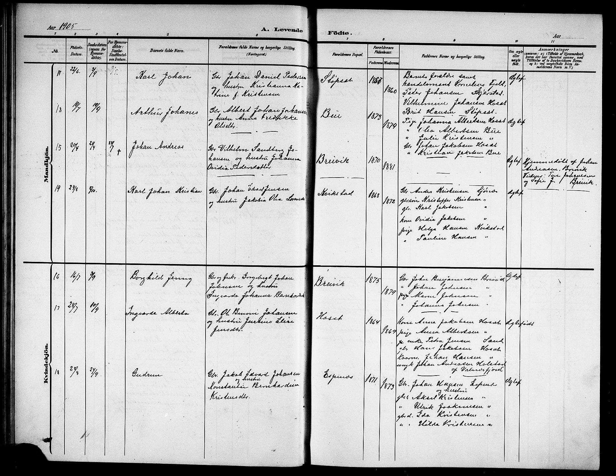 Ministerialprotokoller, klokkerbøker og fødselsregistre - Nordland, SAT/A-1459/852/L0756: Klokkerbok nr. 852C07, 1902-1916