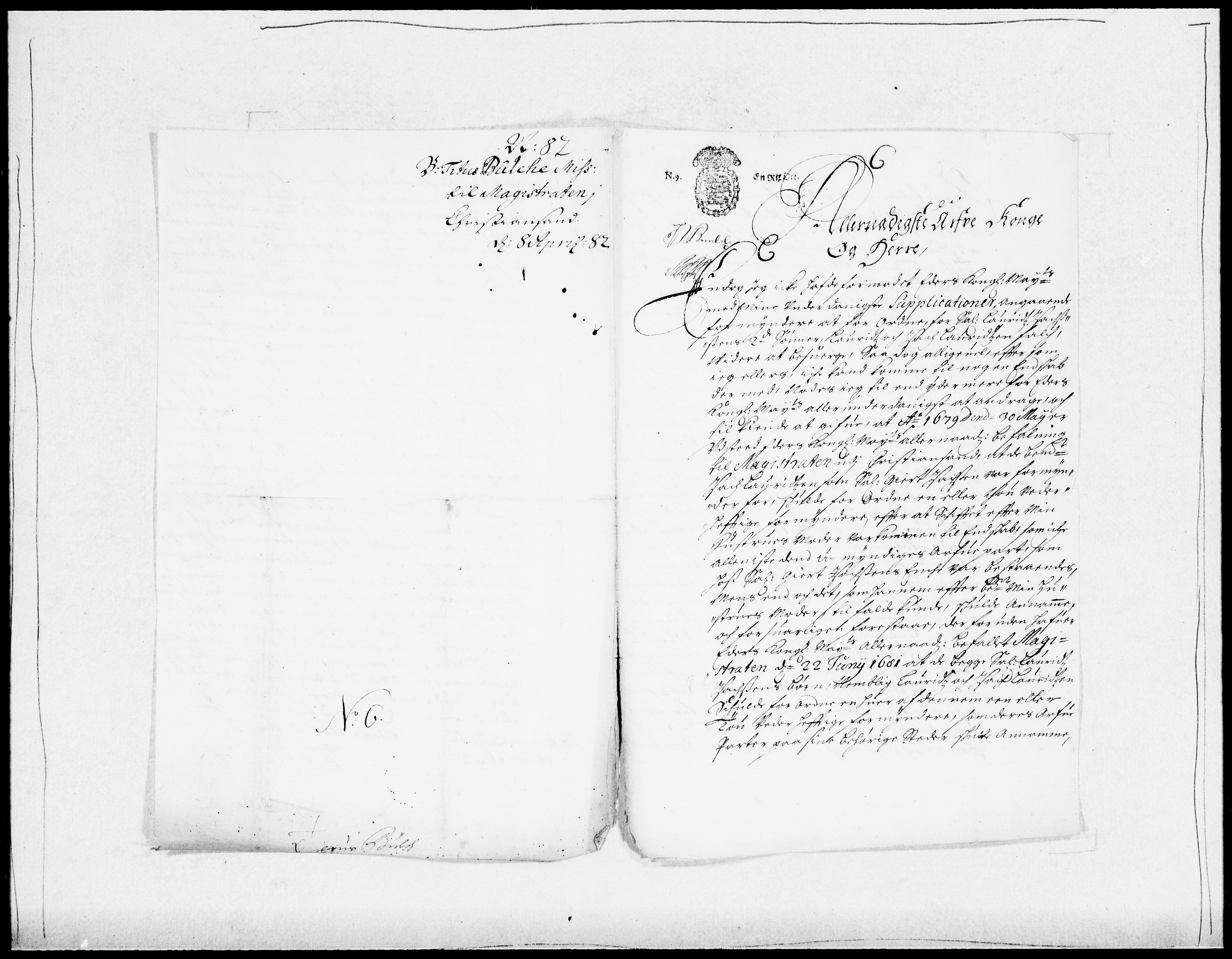 Danske Kanselli 1572-1799, RA/EA-3023/F/Fc/Fcc/Fcca/L0034: Norske innlegg 1572-1799, 1681-1682, s. 357