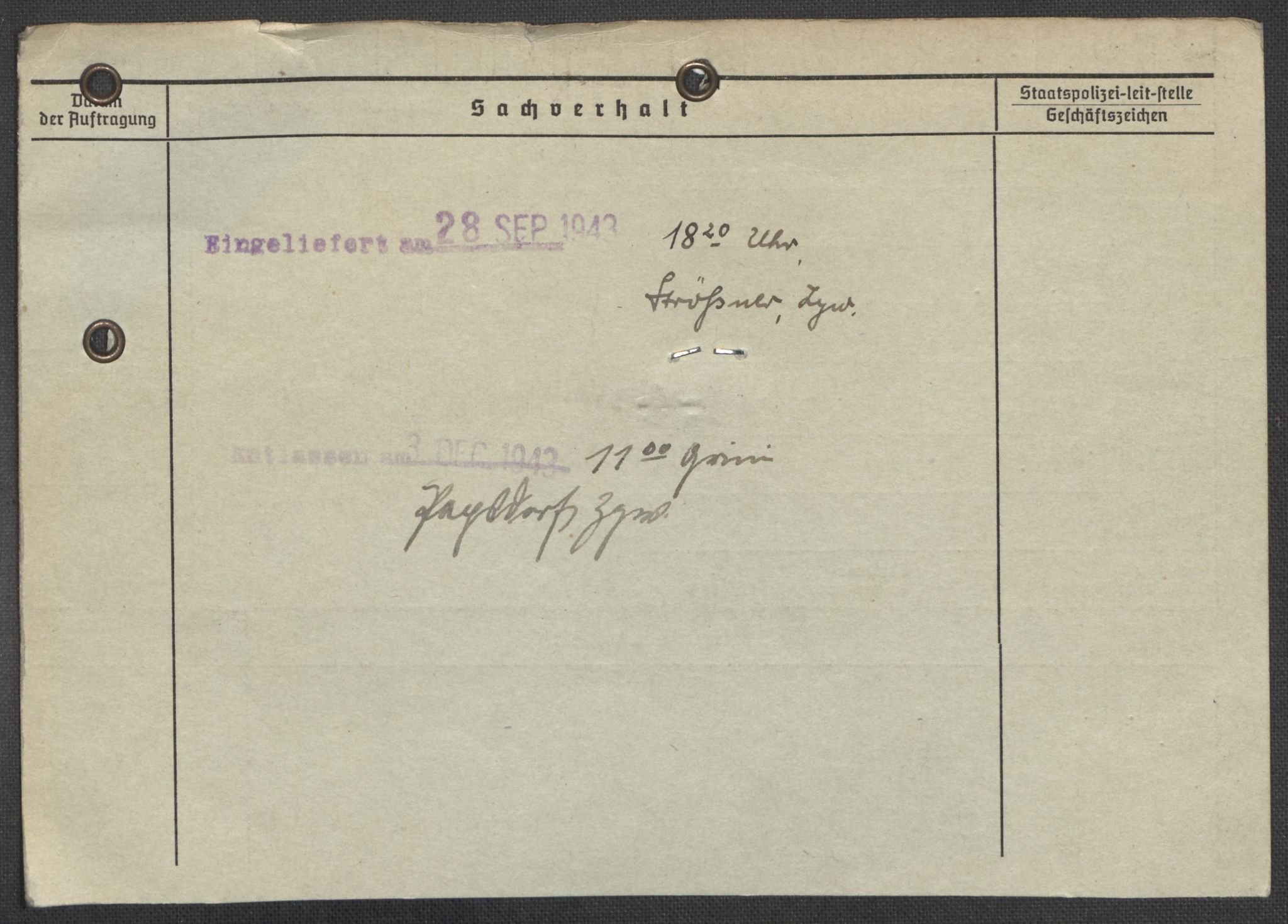 Befehlshaber der Sicherheitspolizei und des SD, AV/RA-RAFA-5969/E/Ea/Eaa/L0008: Register over norske fanger i Møllergata 19: Oelze-Ru, 1940-1945, s. 1263