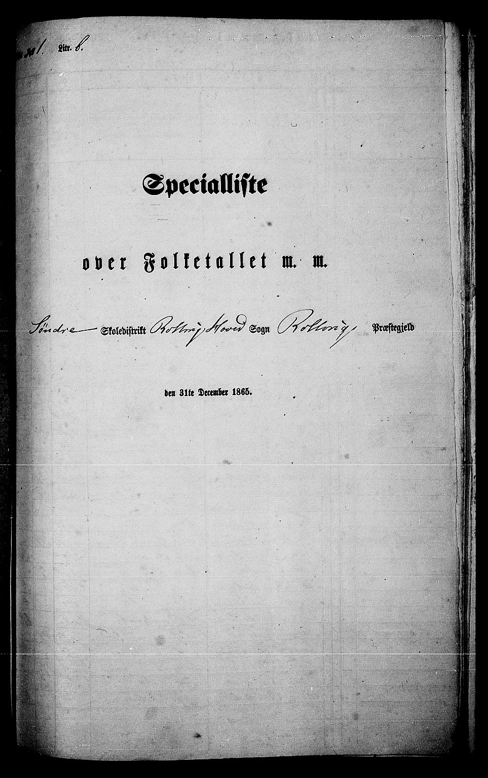 RA, Folketelling 1865 for 0632P Rollag prestegjeld, 1865, s. 19