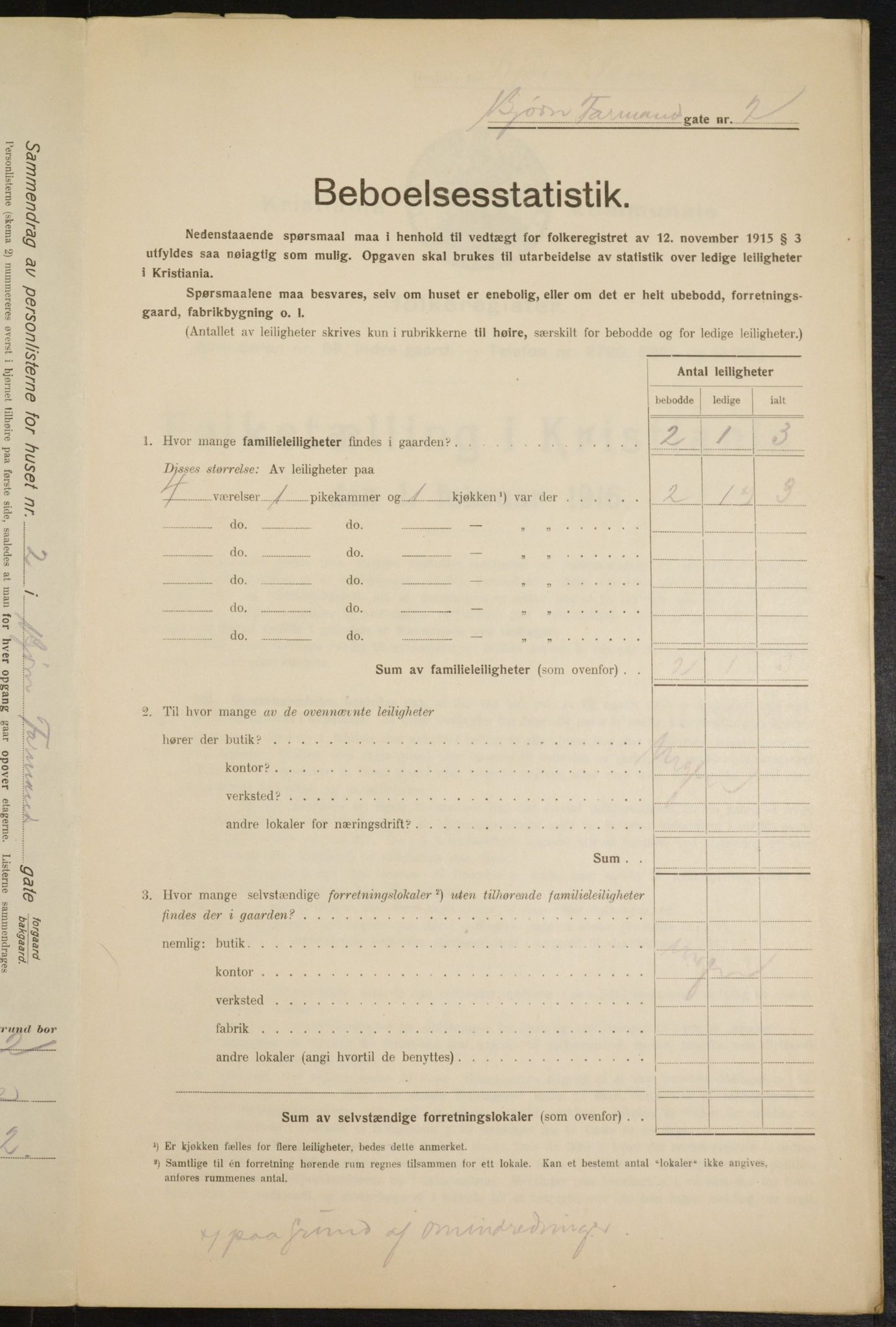 OBA, Kommunal folketelling 1.2.1916 for Kristiania, 1916, s. 6665