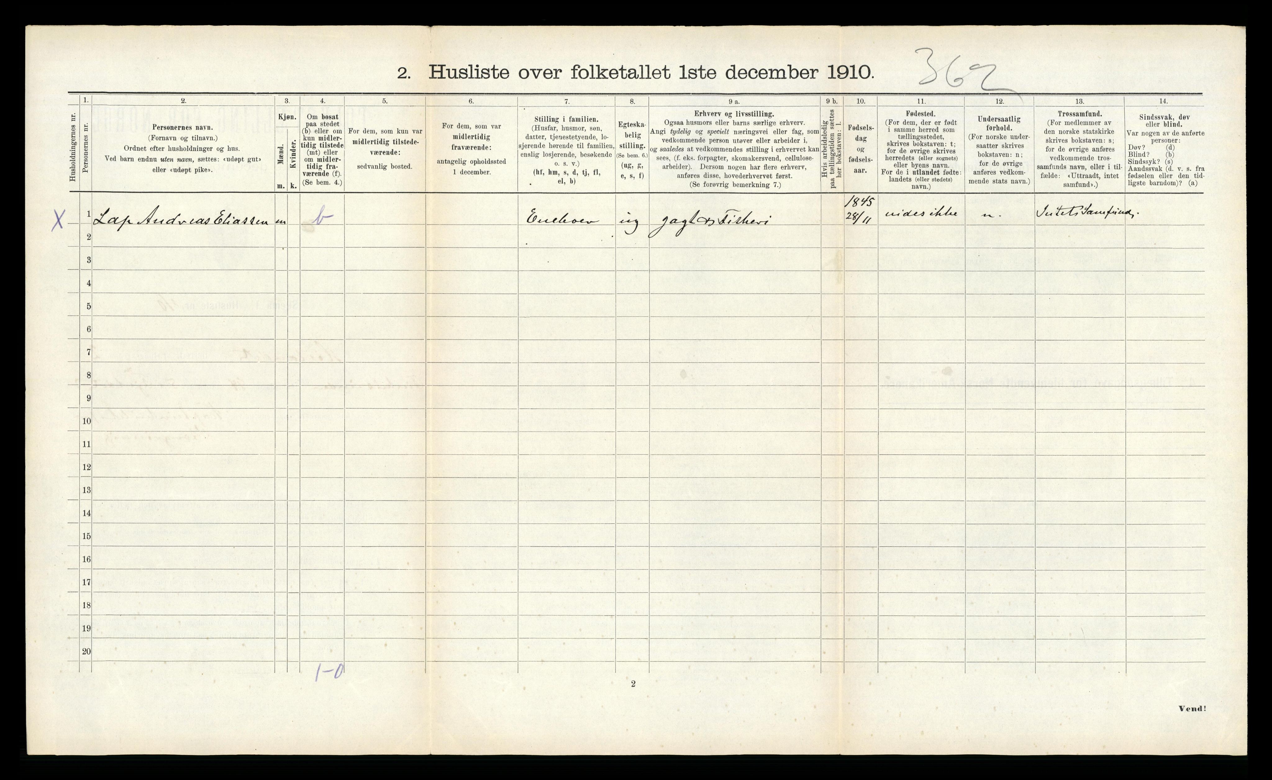 RA, Folketelling 1910 for 1743 Høylandet herred, 1910, s. 159