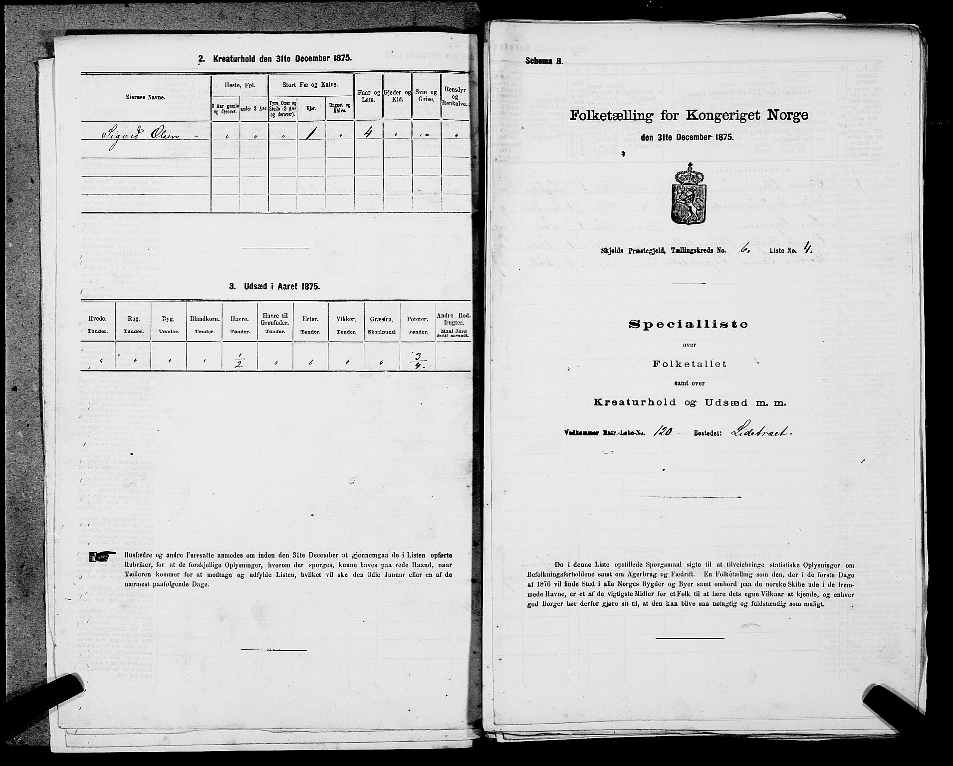 SAST, Folketelling 1875 for 1154P Skjold prestegjeld, 1875, s. 526