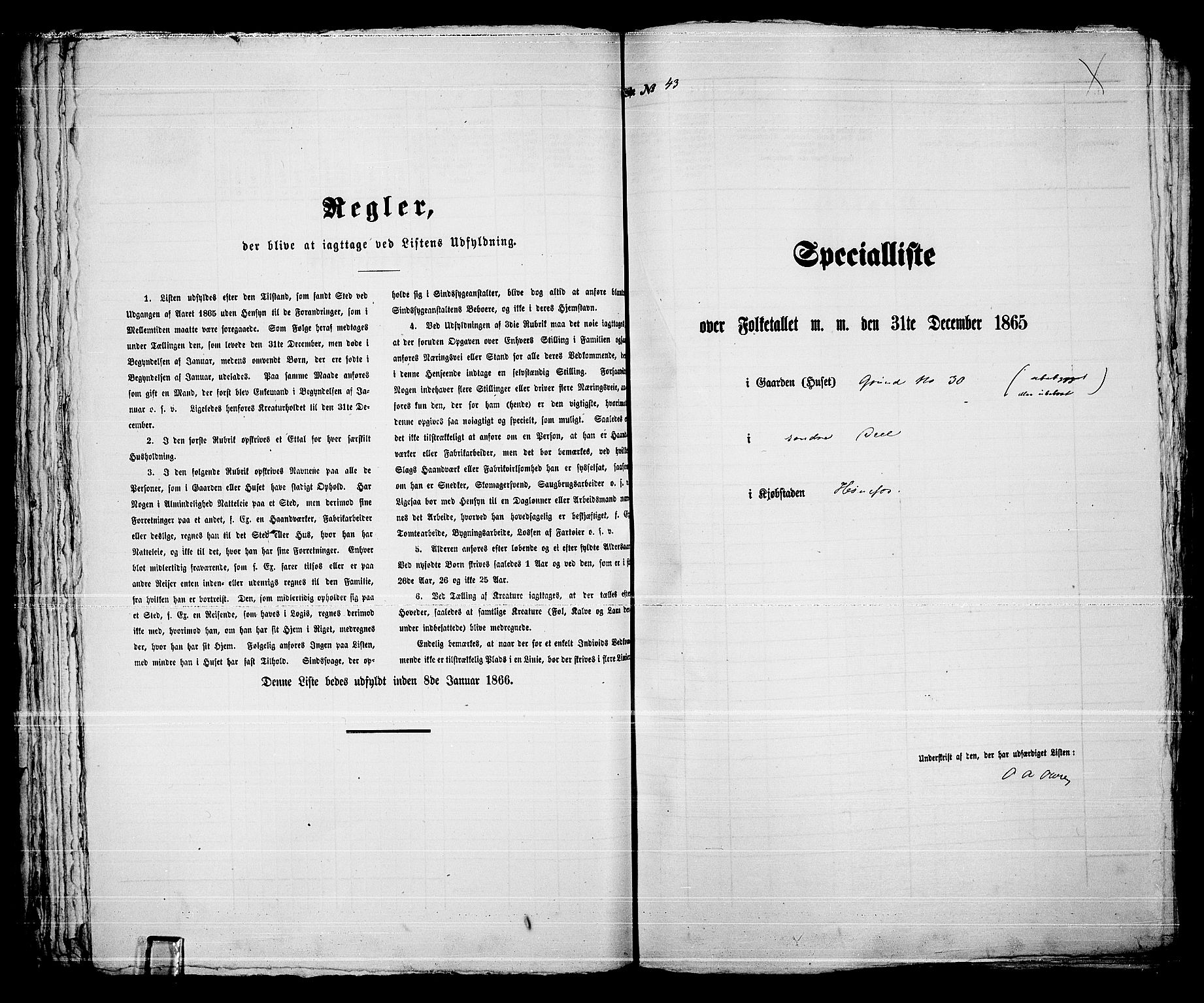 RA, Folketelling 1865 for 0601B Norderhov prestegjeld, Hønefoss kjøpstad, 1865, s. 87