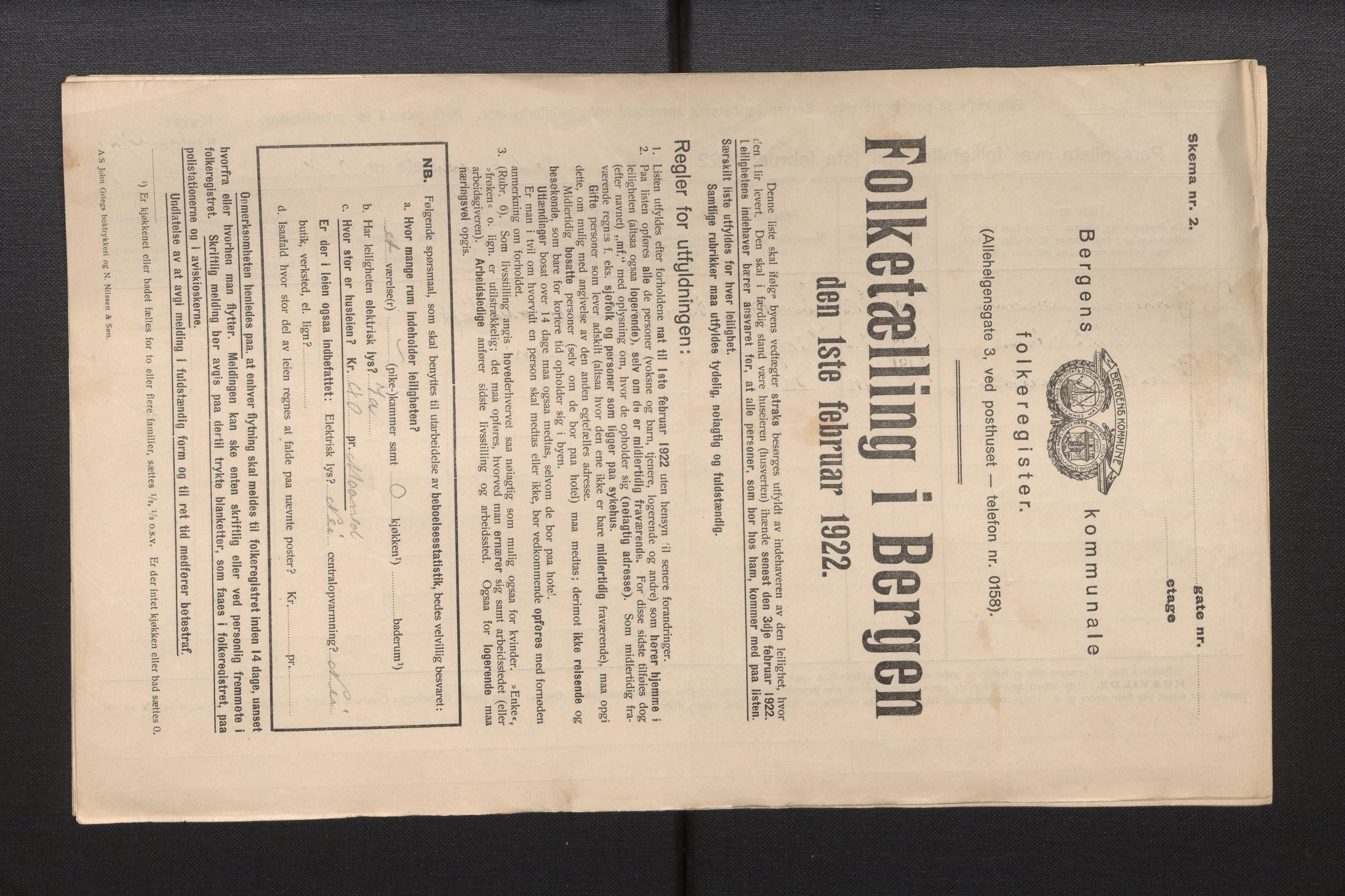 SAB, Kommunal folketelling 1922 for Bergen kjøpstad, 1922, s. 26978