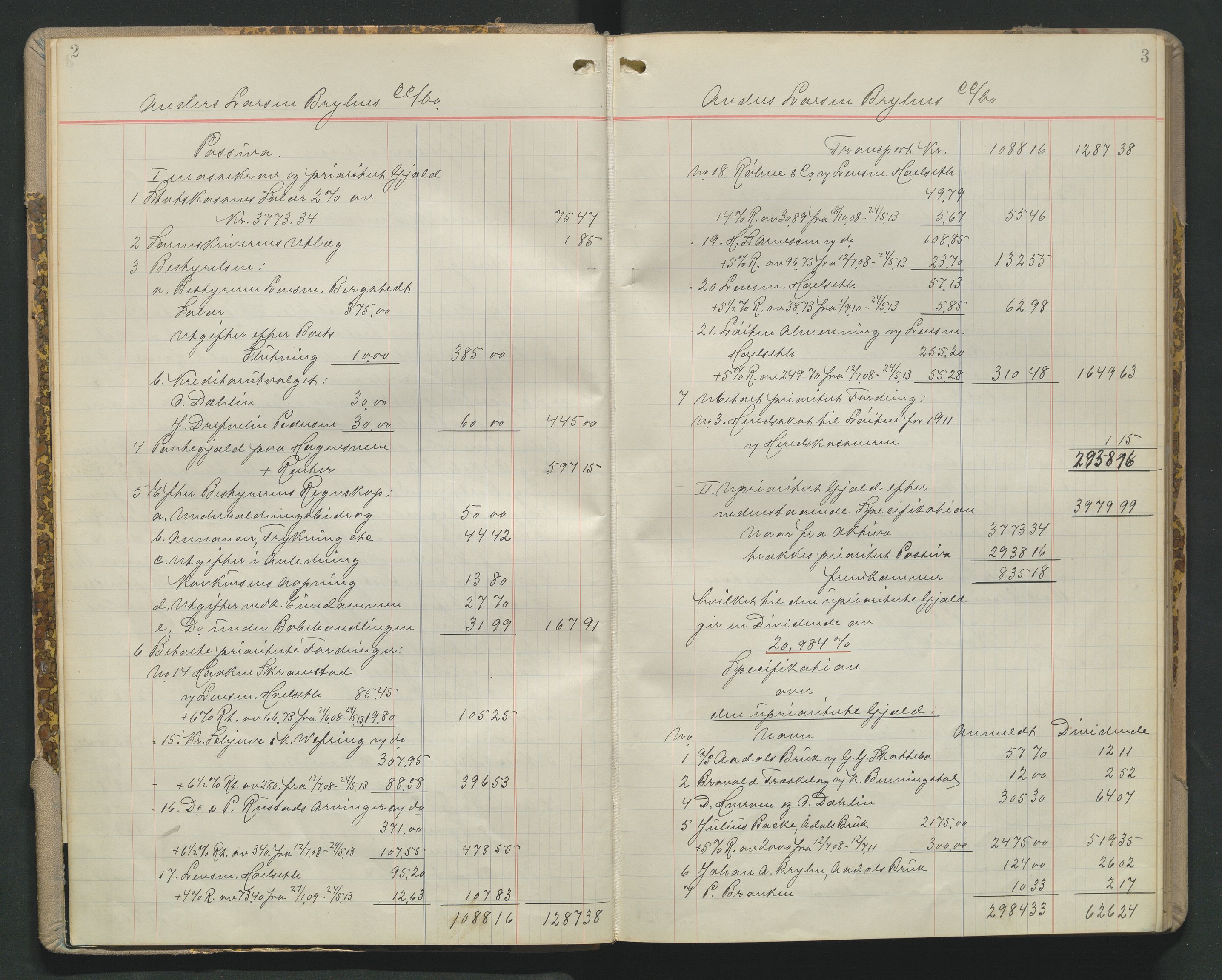 Sør-Hedmark sorenskriveri, AV/SAH-TING-014/J/Ja/Jad/L0004: Skifteutlodningsprotokoll - landet, 1913-1919, s. 2-3