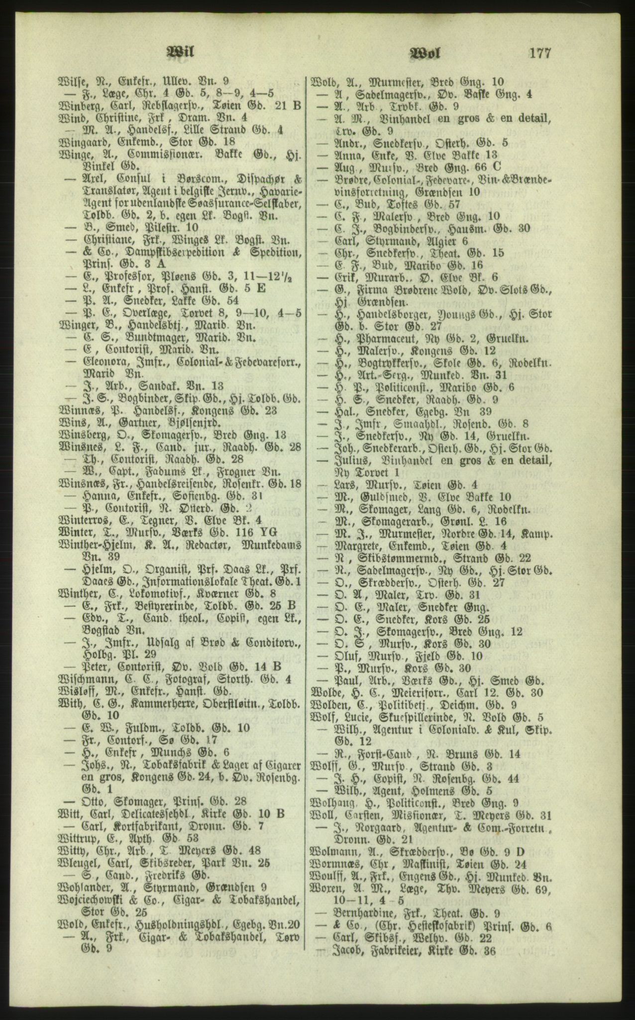 Kristiania/Oslo adressebok, PUBL/-, 1879, s. 177