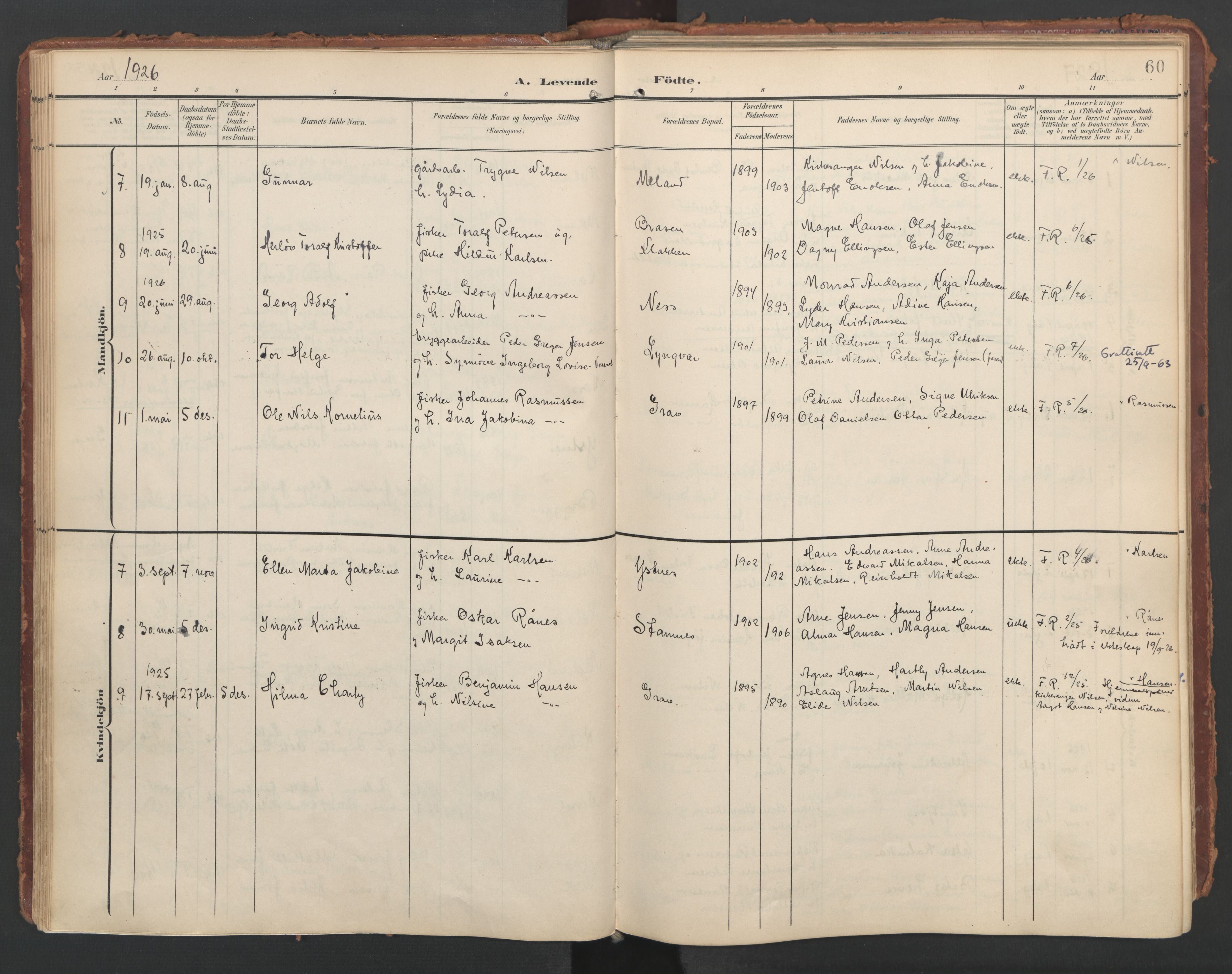 Ministerialprotokoller, klokkerbøker og fødselsregistre - Nordland, AV/SAT-A-1459/808/L0129: Ministerialbok nr. 808A02, 1903-1931, s. 60