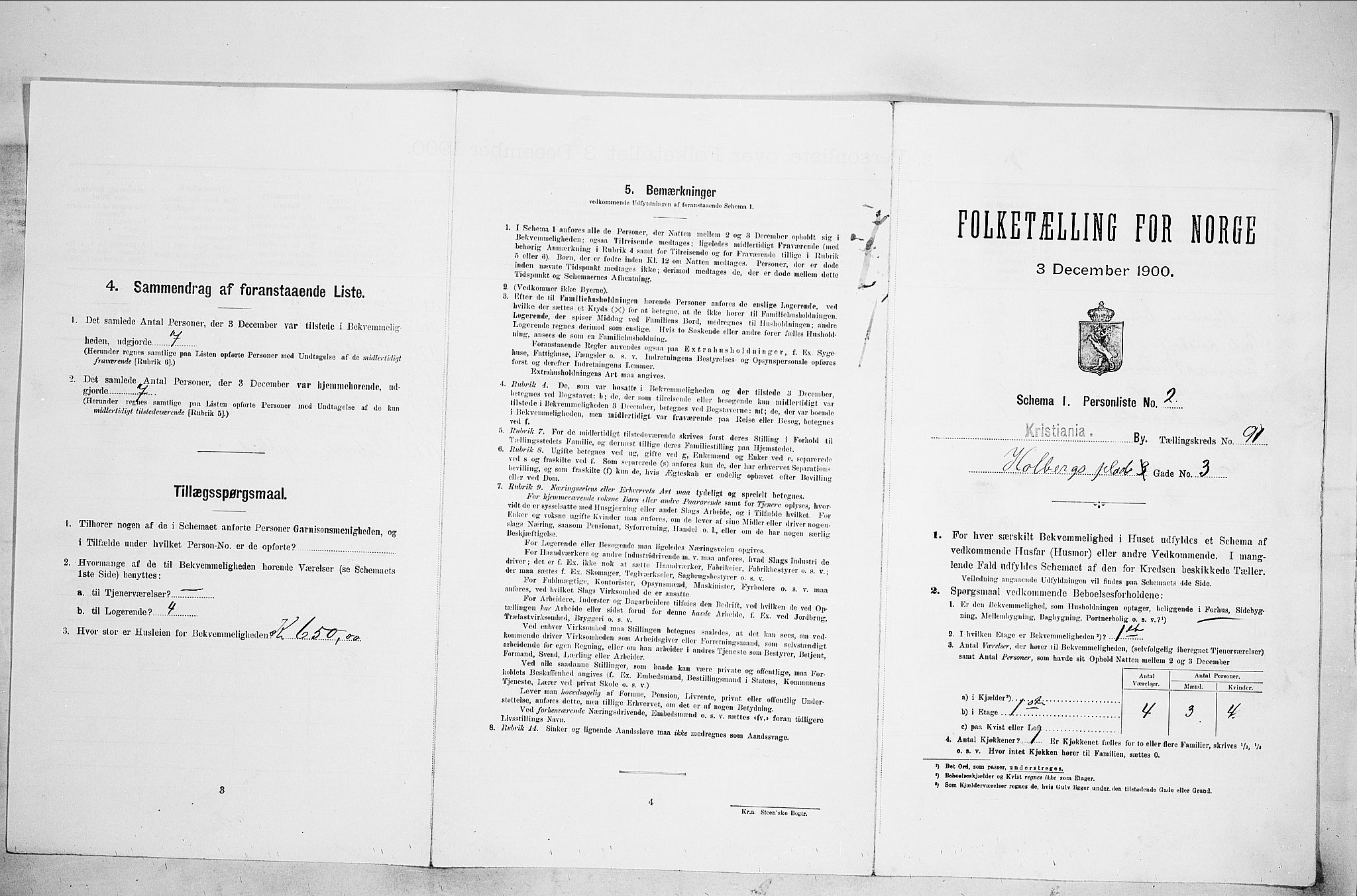 SAO, Folketelling 1900 for 0301 Kristiania kjøpstad, 1900, s. 38266