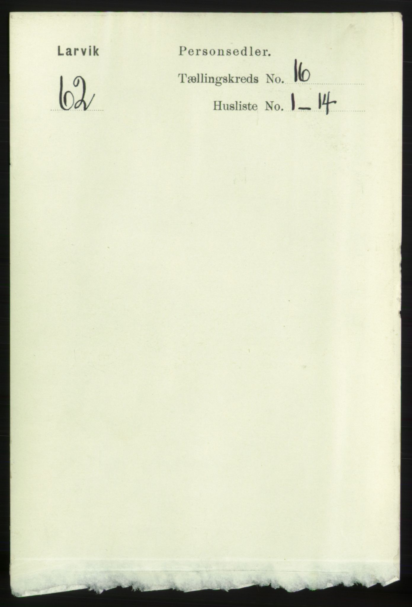 RA, Folketelling 1891 for 0707 Larvik kjøpstad, 1891, s. 11617