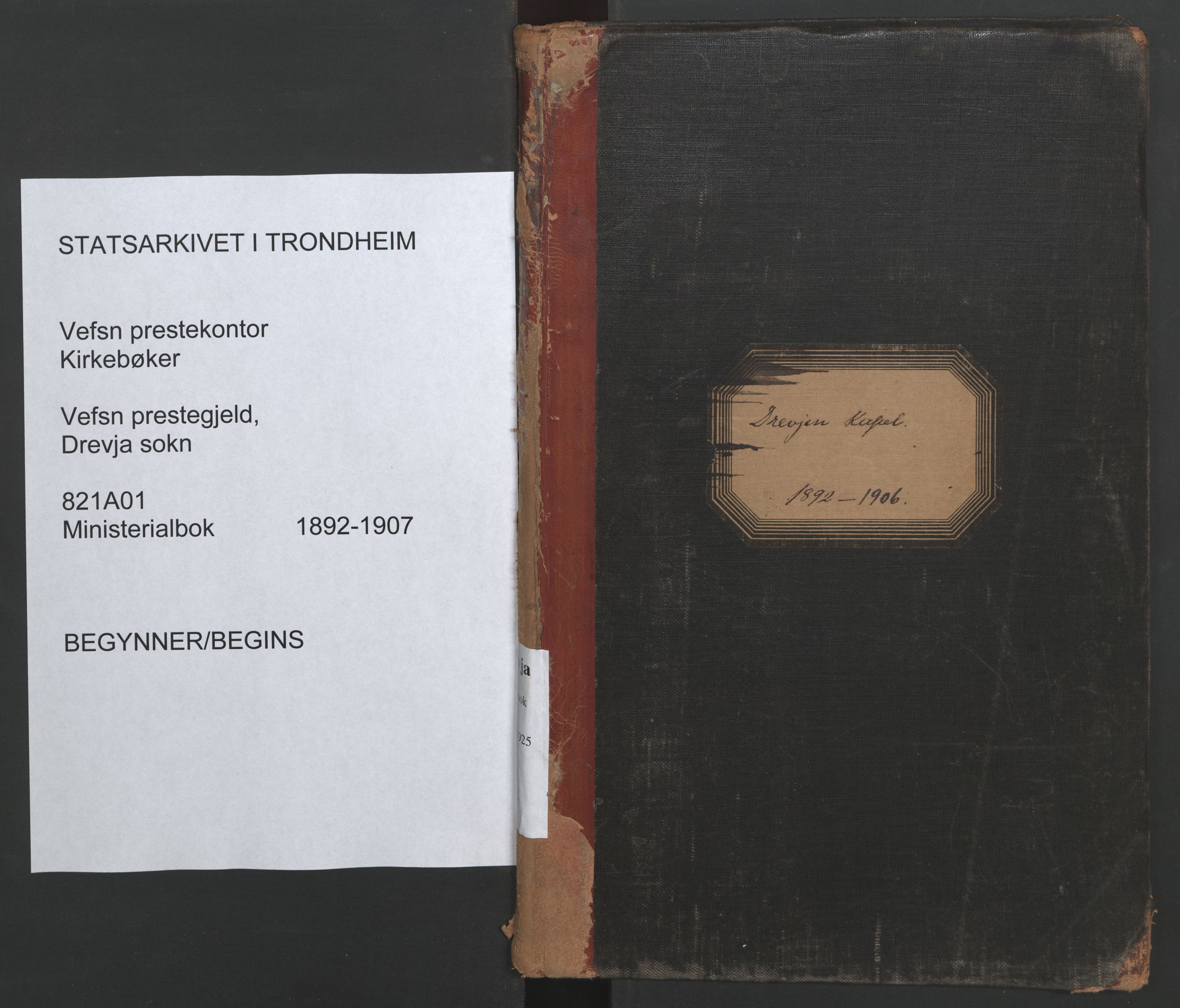 Ministerialprotokoller, klokkerbøker og fødselsregistre - Nordland, SAT/A-1459/821/L0317: Ministerialbok nr. 821A01, 1892-1907
