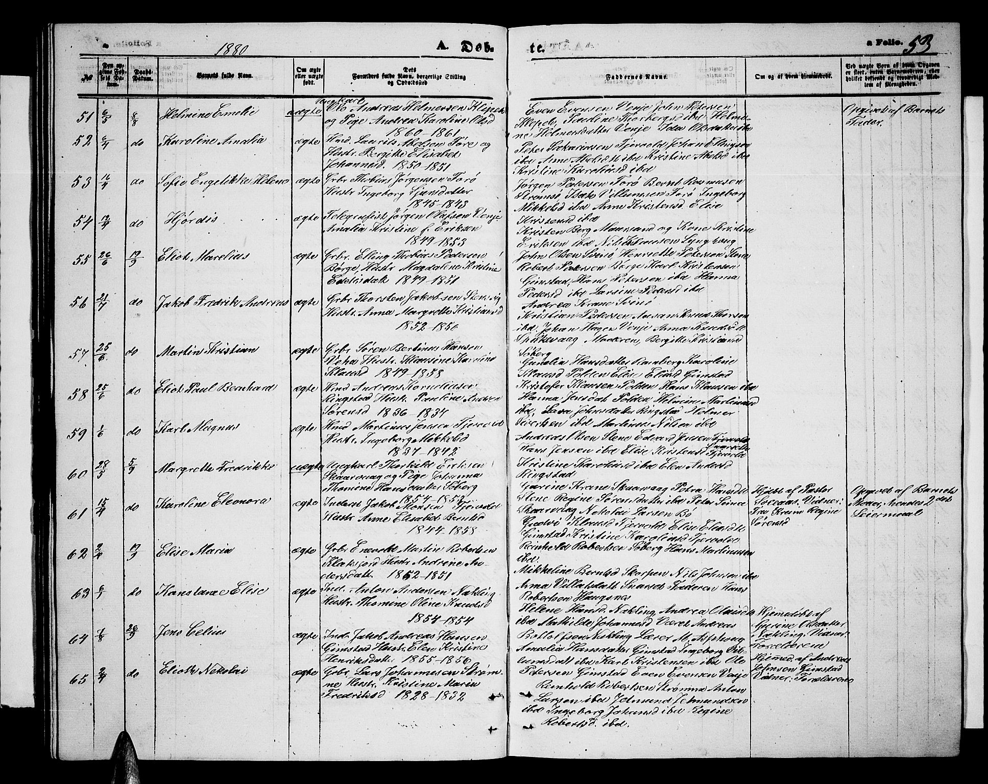 Ministerialprotokoller, klokkerbøker og fødselsregistre - Nordland, AV/SAT-A-1459/891/L1314: Klokkerbok nr. 891C03, 1870-1885, s. 53