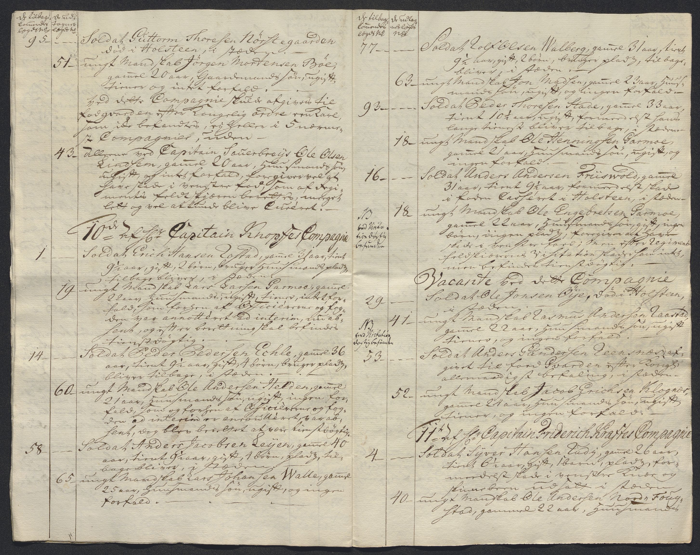 Kommanderende general (KG I) med Det norske krigsdirektorium, AV/RA-EA-5419/E/Ec/L0021: Ruller over nedkommanderte mannskap, 1758-1762, s. 525