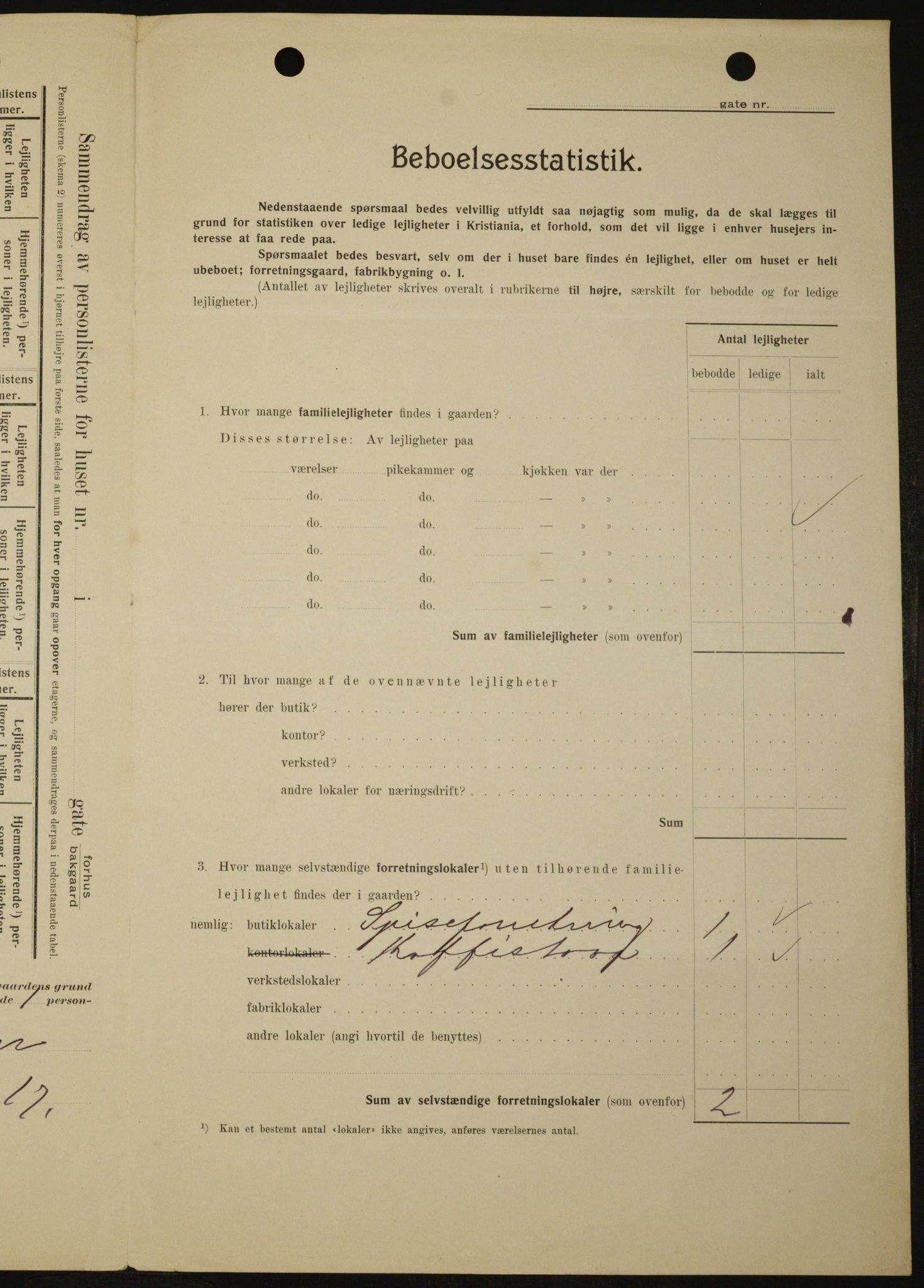 OBA, Kommunal folketelling 1.2.1909 for Kristiania kjøpstad, 1909, s. 117988