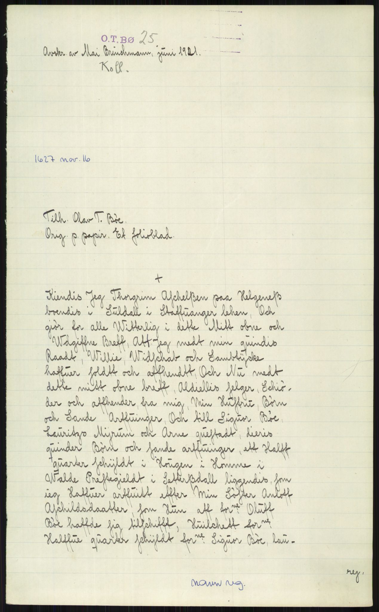 Samlinger til kildeutgivelse, Diplomavskriftsamlingen, AV/RA-EA-4053/H/Ha, s. 1381