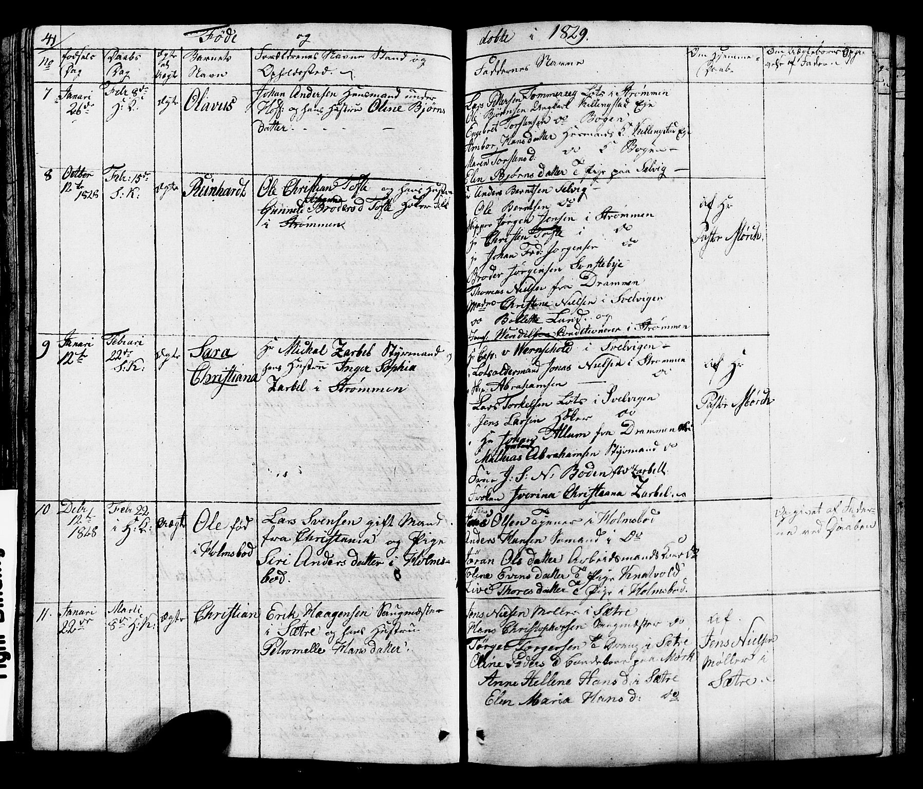 Hurum kirkebøker, AV/SAKO-A-229/G/Ga/L0002: Klokkerbok nr. I 2, 1827-1857, s. 41