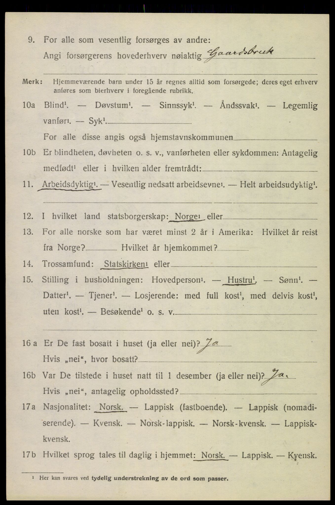 SAT, Folketelling 1920 for 1840 Saltdal herred, 1920, s. 1246