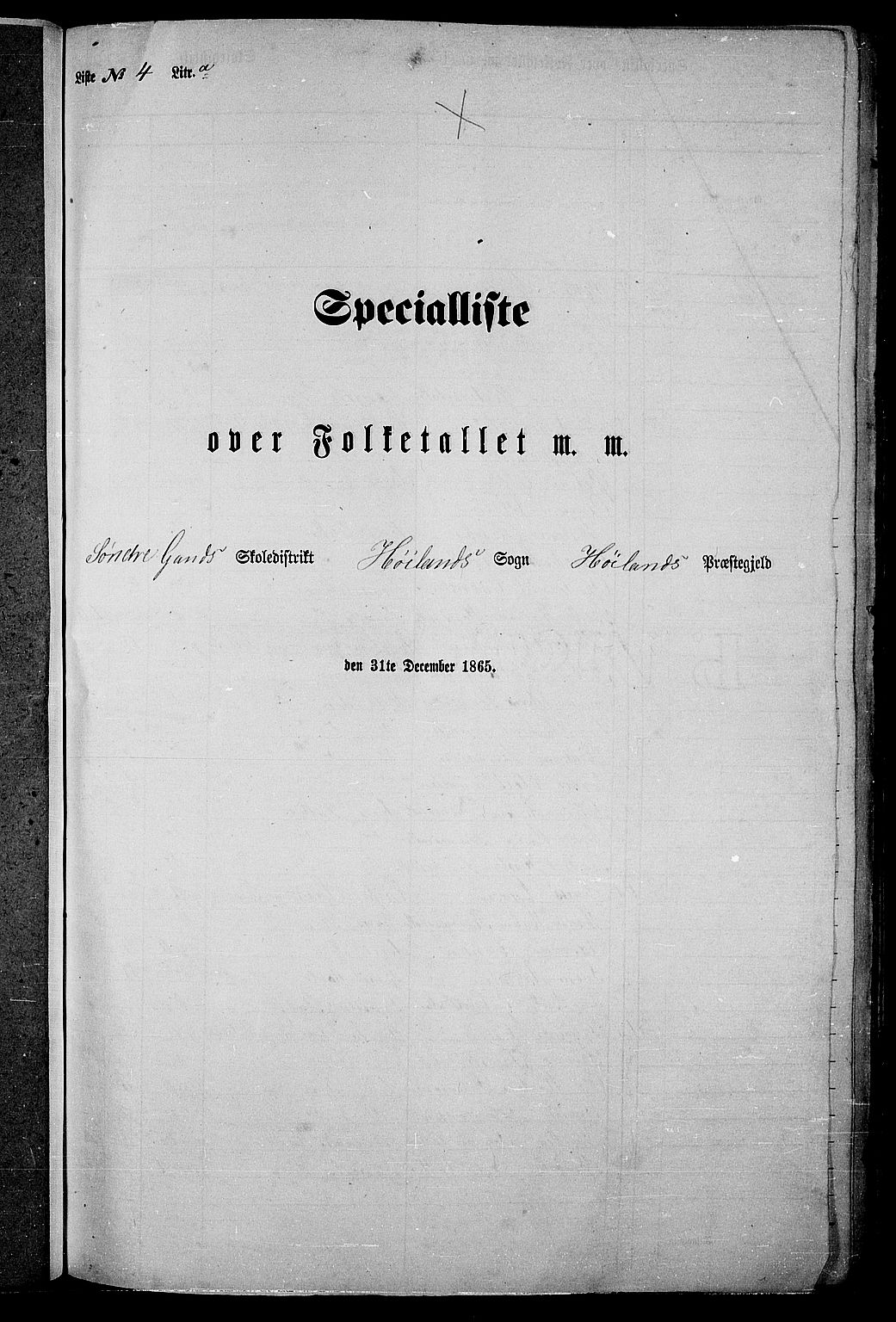 RA, Folketelling 1865 for 1123P Høyland prestegjeld, 1865, s. 42