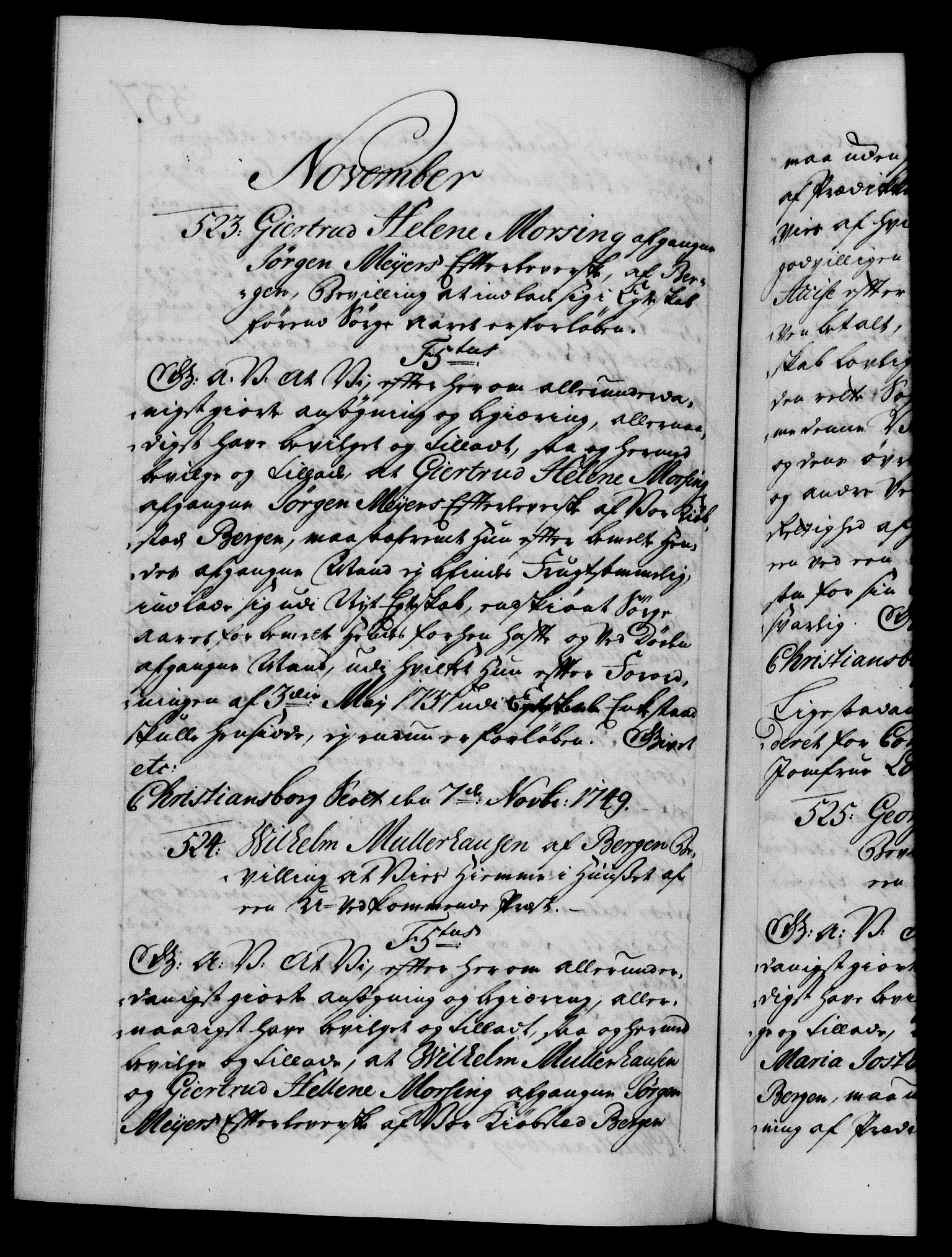 Danske Kanselli 1572-1799, RA/EA-3023/F/Fc/Fca/Fcaa/L0036: Norske registre, 1749-1750, s. 337b