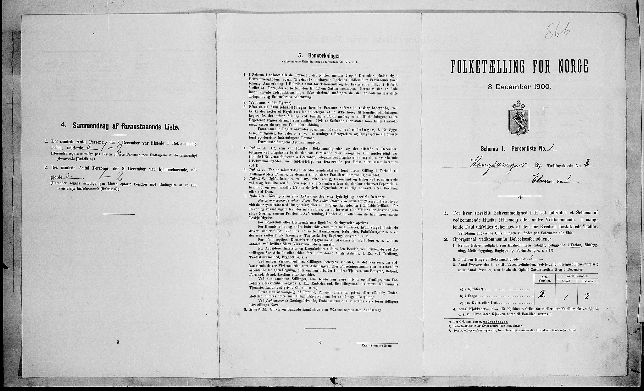 SAH, Folketelling 1900 for 0402 Kongsvinger kjøpstad, 1900, s. 557