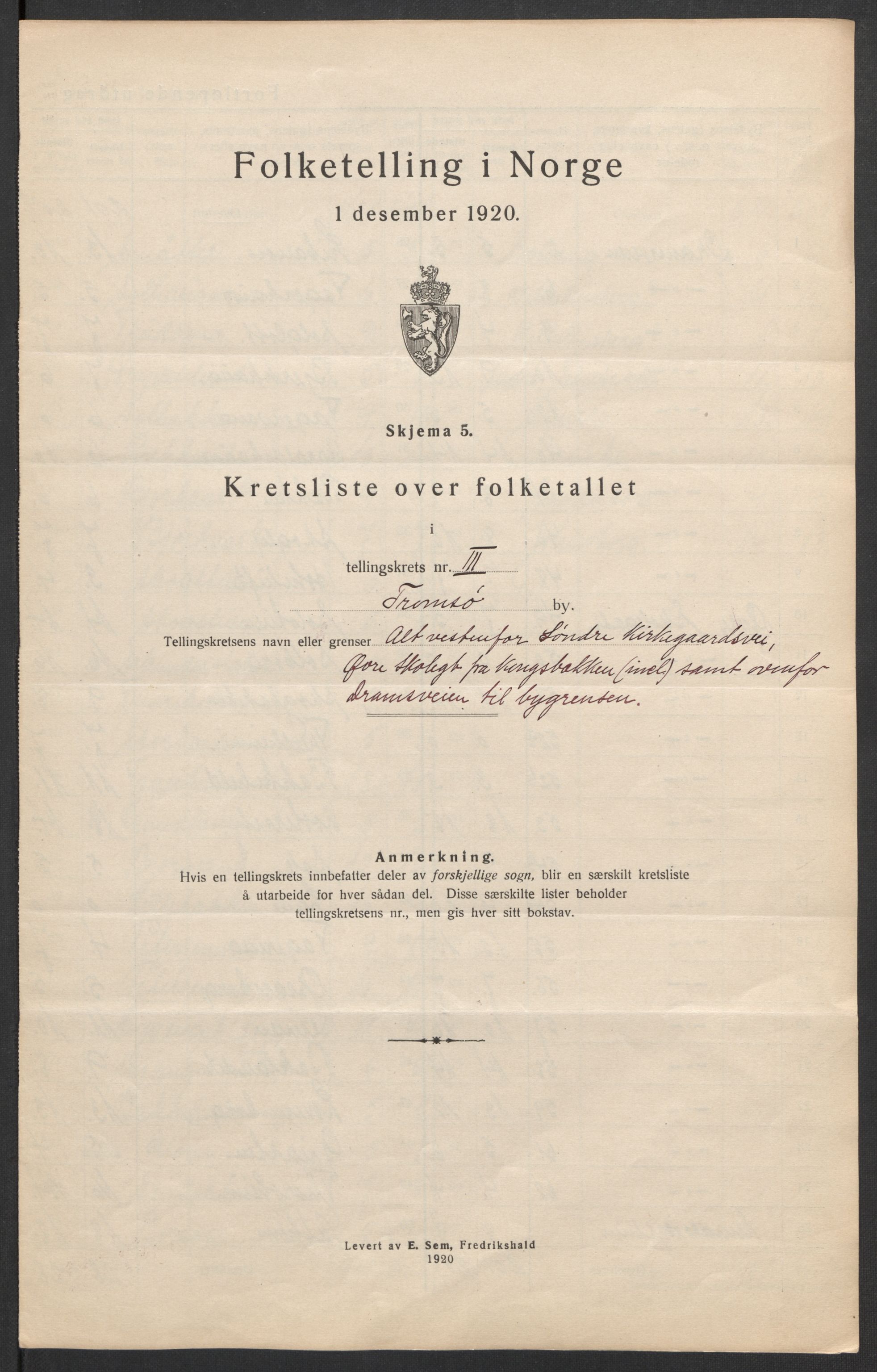 SATØ, Folketelling 1920 for 1902 Tromsø kjøpstad, 1920, s. 11