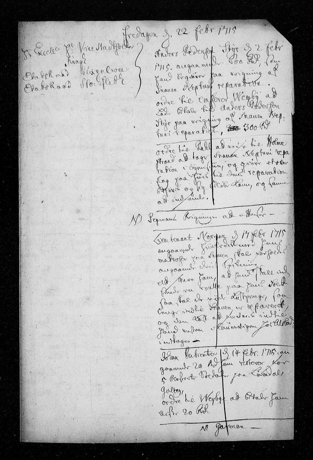 Stattholderembetet 1572-1771, RA/EA-2870/Aa/L0006: Konsept til voteringsprotokoll, 1714-1715, s. 272