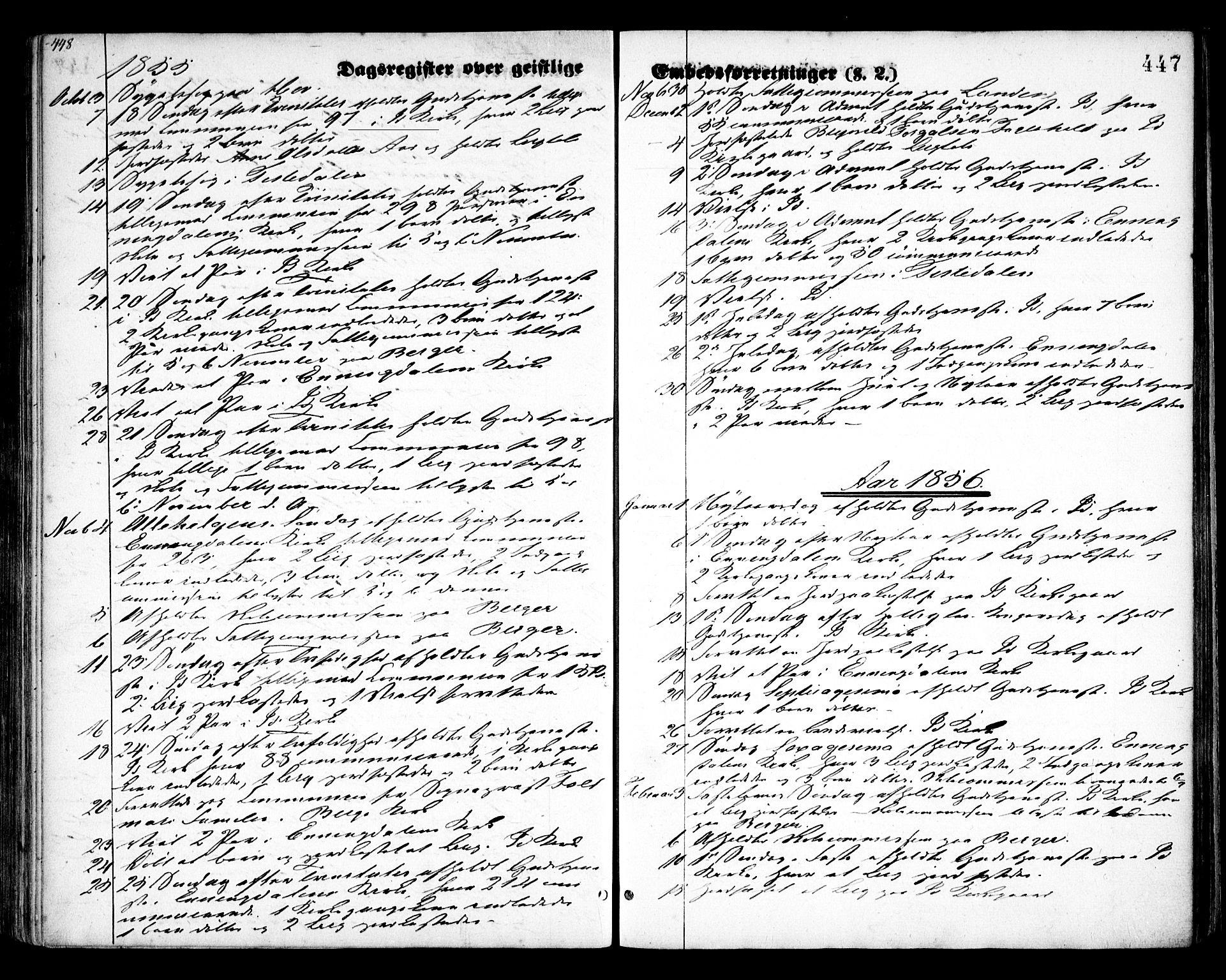 Idd prestekontor Kirkebøker, SAO/A-10911/F/Fc/L0004b: Ministerialbok nr. III 4B, 1848-1860, s. 447