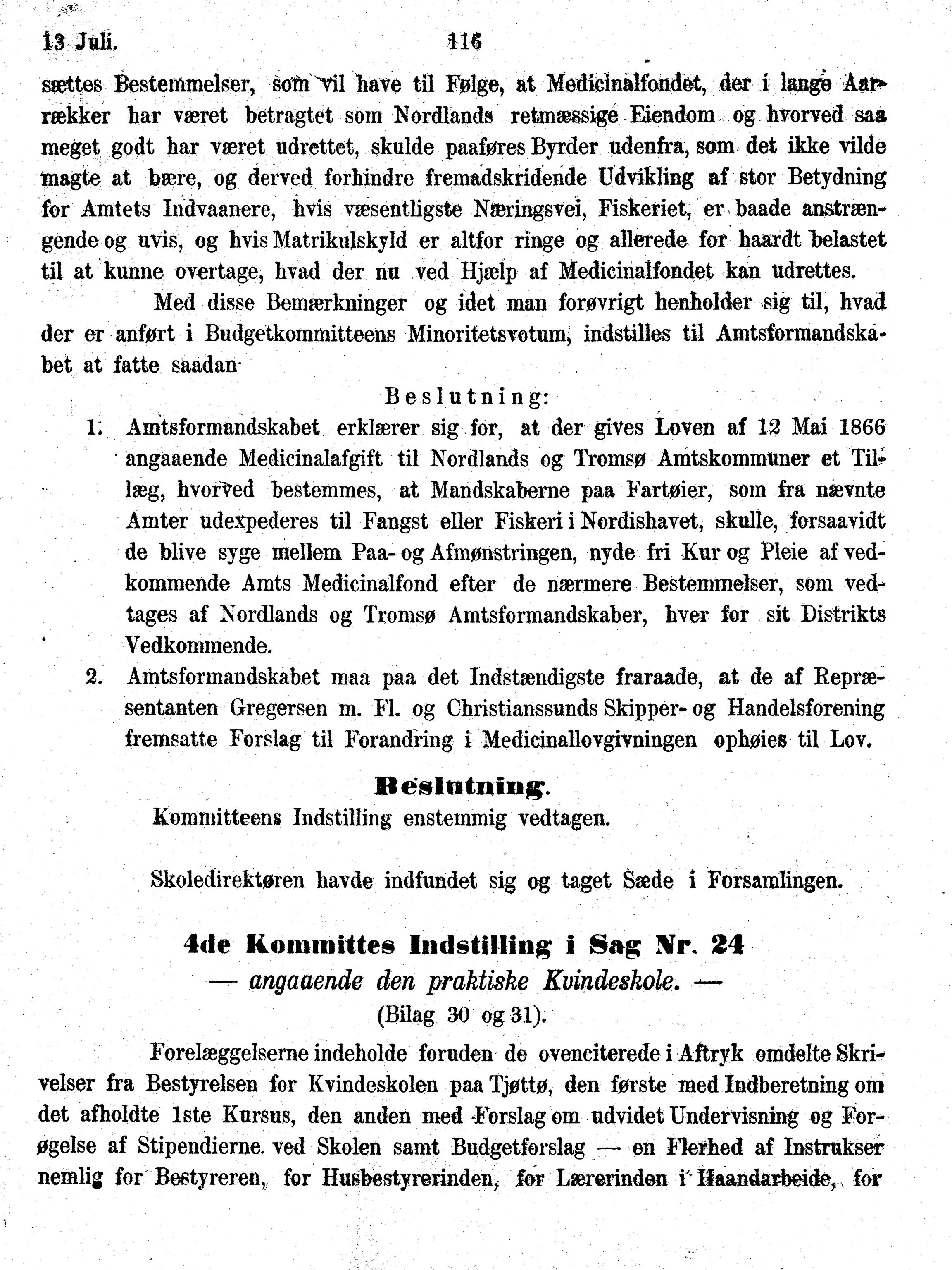 Nordland Fylkeskommune. Fylkestinget, AIN/NFK-17/176/A/Ac/L0010: Fylkestingsforhandlinger 1874-1880, 1874-1880