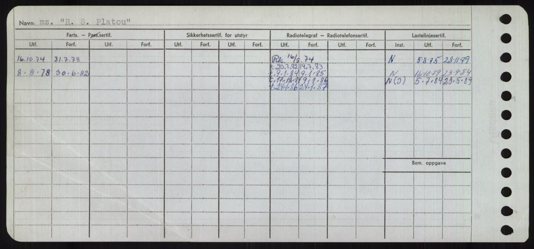 Sjøfartsdirektoratet med forløpere, Skipsmålingen, RA/S-1627/H/Ha/L0004/0002: Fartøy, Mas-R / Fartøy, Odin-R, s. 476