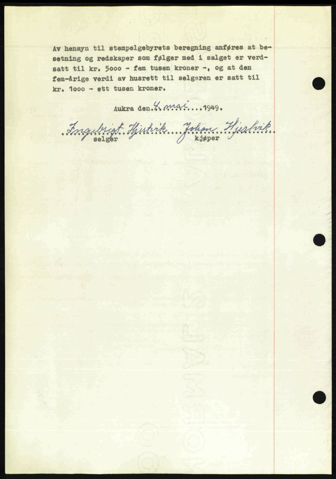 Romsdal sorenskriveri, AV/SAT-A-4149/1/2/2C: Pantebok nr. A29, 1949-1949, Dagboknr: 1244/1949