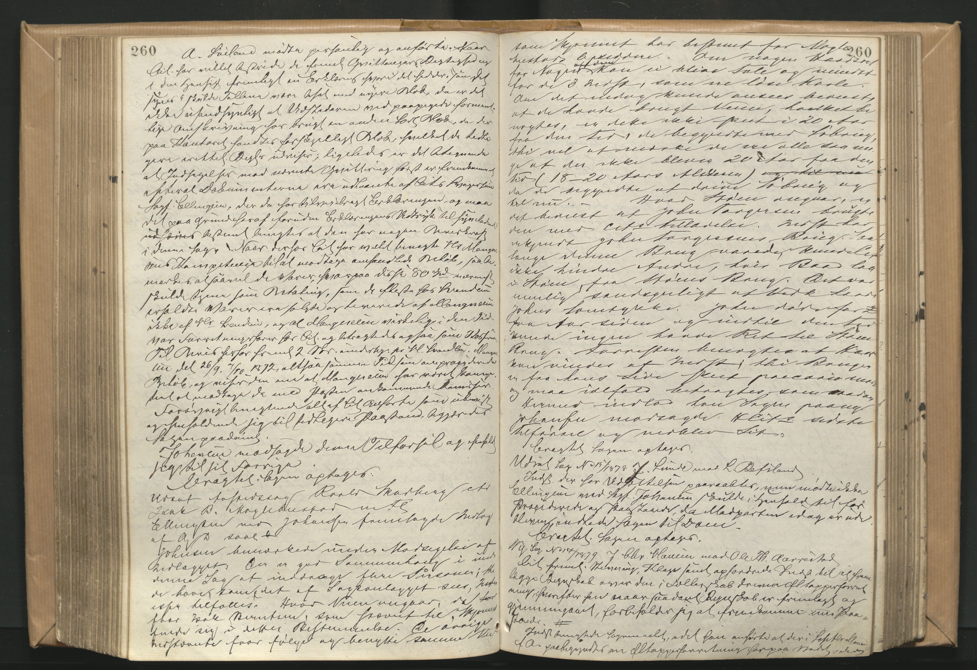 Dalane sorenskriveri, AV/SAST-A-100309/001/3/30/30BA/L0002: TINGBOK, 1875-1882, s. 260