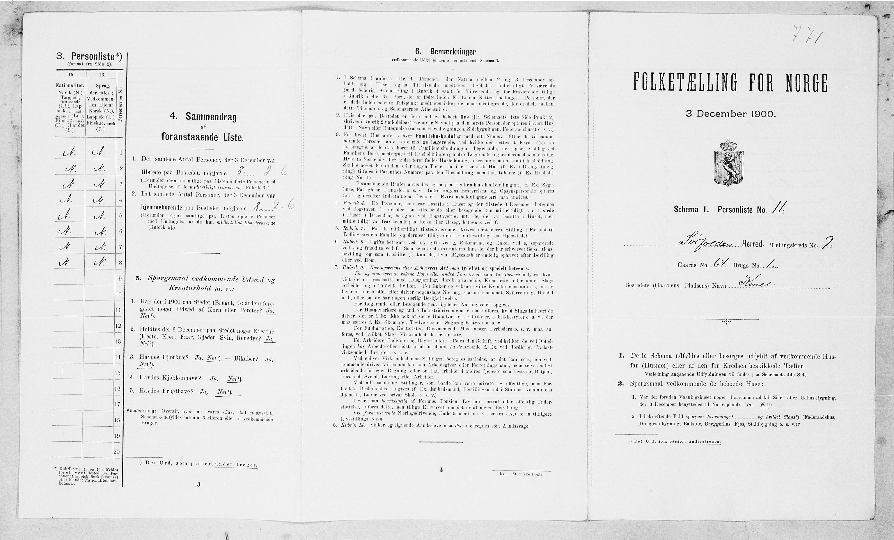 SAT, Folketelling 1900 for 1845 Sørfold herred, 1900, s. 553