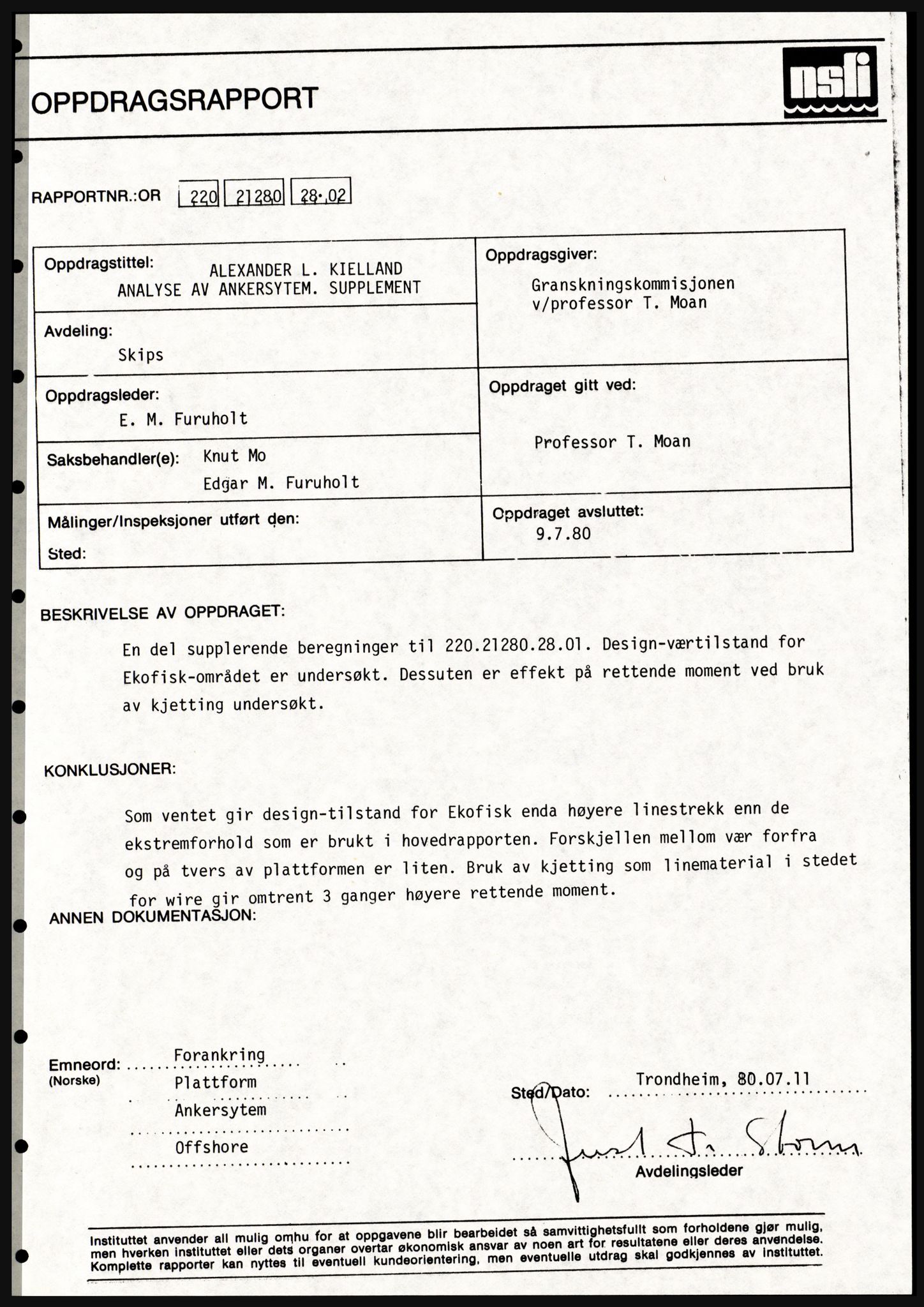 Justisdepartementet, Granskningskommisjonen ved Alexander Kielland-ulykken 27.3.1980, RA/S-1165/D/L0021: V Forankring (Doku.liste + V1-V3 av 3)/W Materialundersøkelser (Doku.liste + W1-W10 av 10 - W9 eske 26), 1980-1981, s. 41