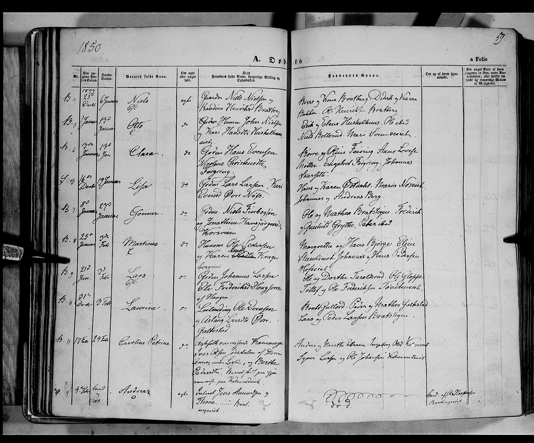 Biri prestekontor, AV/SAH-PREST-096/H/Ha/Haa/L0005: Ministerialbok nr. 5, 1843-1854, s. 59