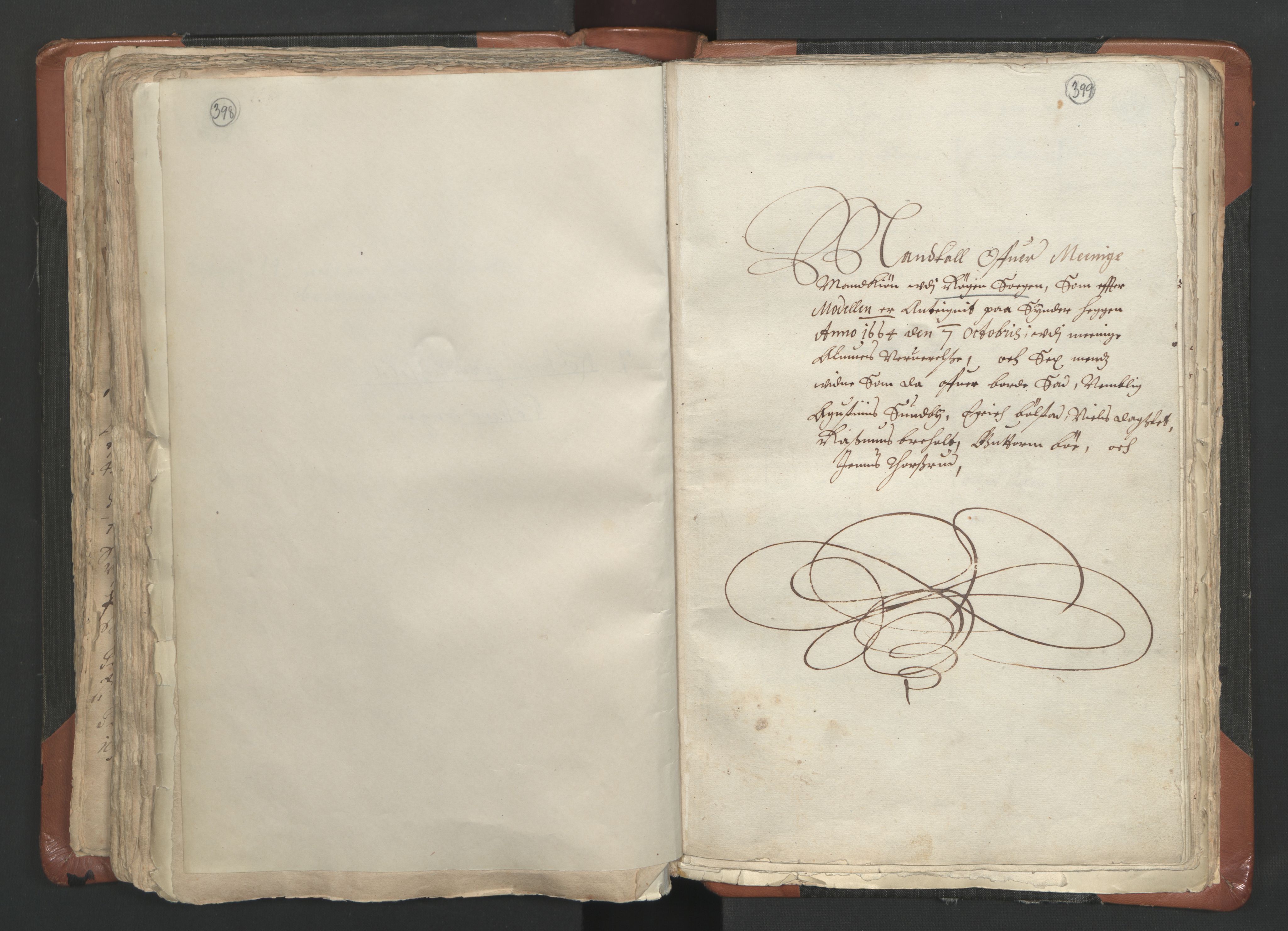 RA, Sogneprestenes manntall 1664-1666, nr. 9: Bragernes prosti, 1664-1666, s. 398-399