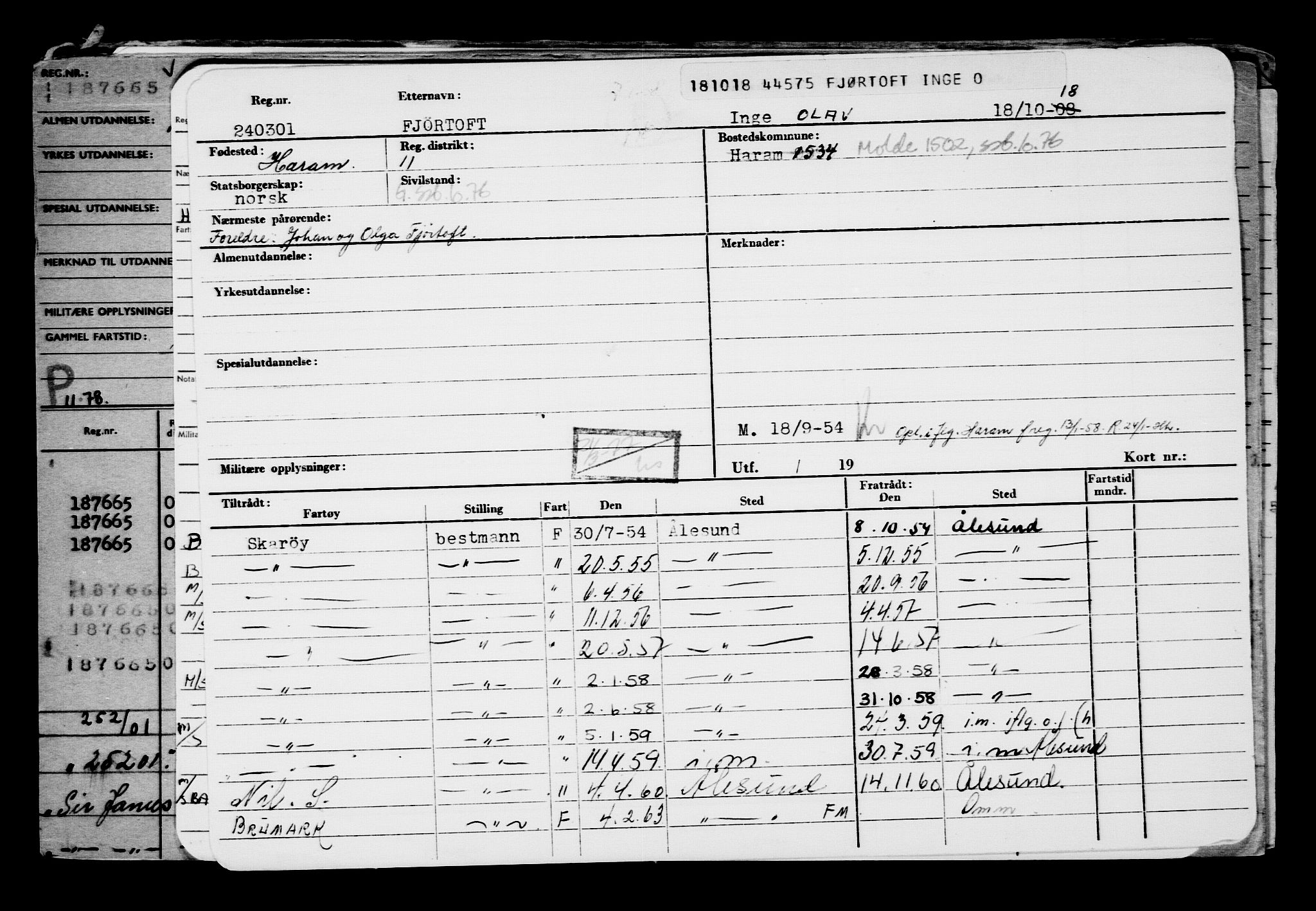 Direktoratet for sjømenn, AV/RA-S-3545/G/Gb/L0163: Hovedkort, 1918, s. 374