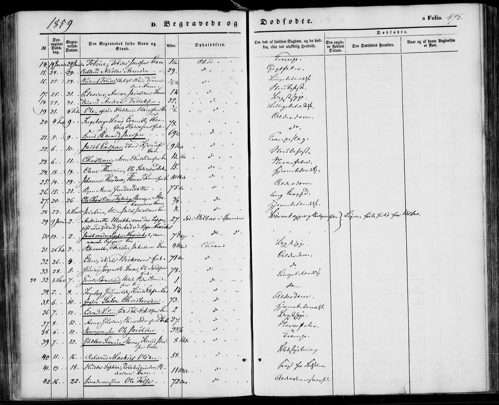 Kristiansand domprosti, AV/SAK-1112-0006/F/Fa/L0014: Ministerialbok nr. A 14, 1852-1867, s. 475