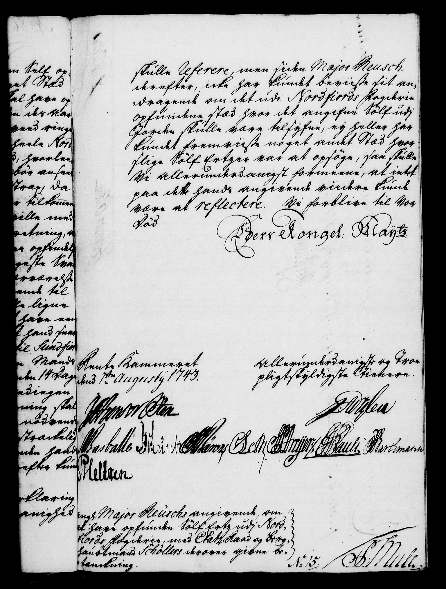 Rentekammeret, Kammerkanselliet, RA/EA-3111/G/Gf/Gfa/L0026: Norsk relasjons- og resolusjonsprotokoll (merket RK 52.26), 1743, s. 546