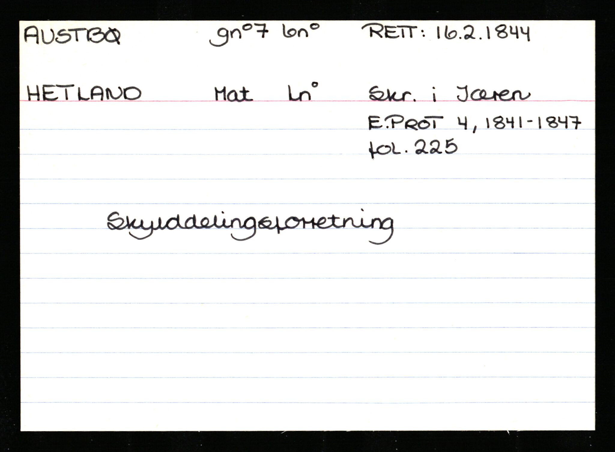 Statsarkivet i Stavanger, AV/SAST-A-101971/03/Y/Ym/L0003: Åstedskort sortert etter gårdsnavn: Austbø - Bandeberg, 1600-1950, s. 12
